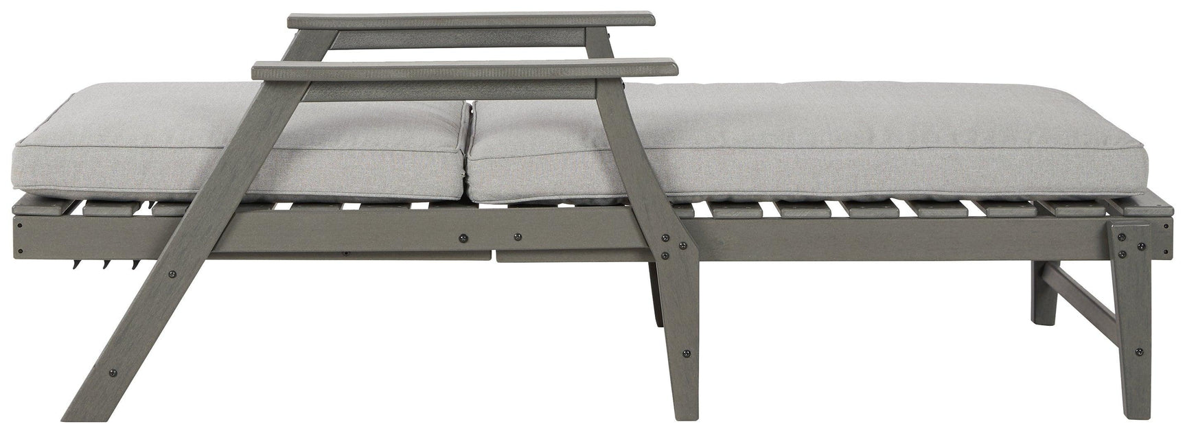 Visola Gray Chaise Lounge With Cushion - Ella Furniture