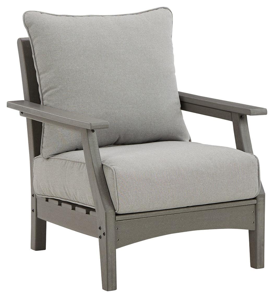 Visola Gray Lounge Chair With Cushion (Set Of 2) - Ella Furniture