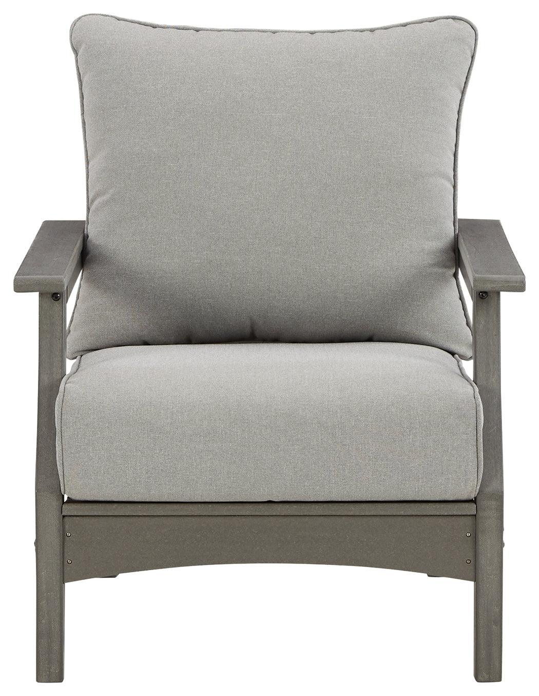 Visola Gray Lounge Chair With Cushion (Set Of 2) - Ella Furniture