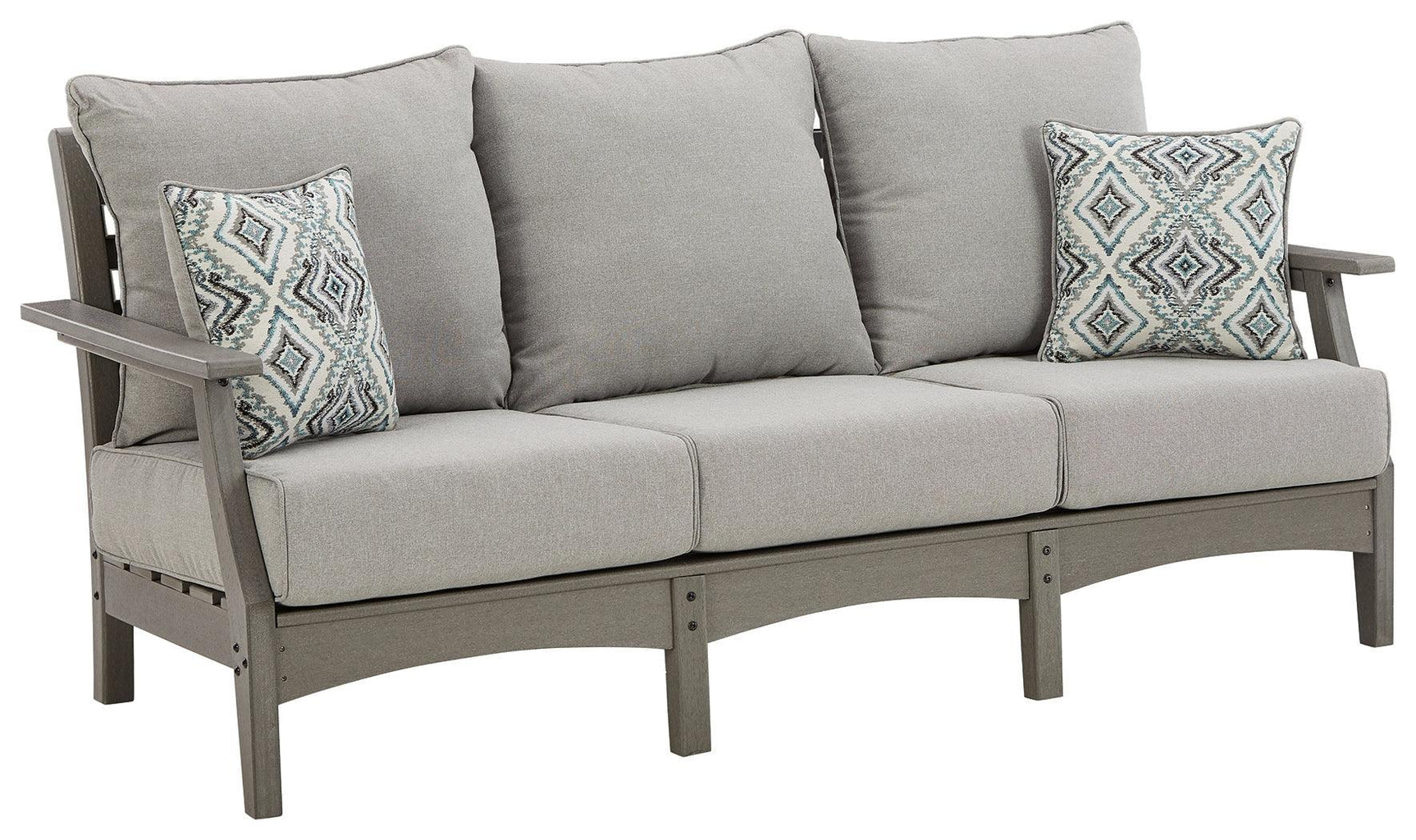Visola Gray Outdoor Sofa With Cushion - Ella Furniture