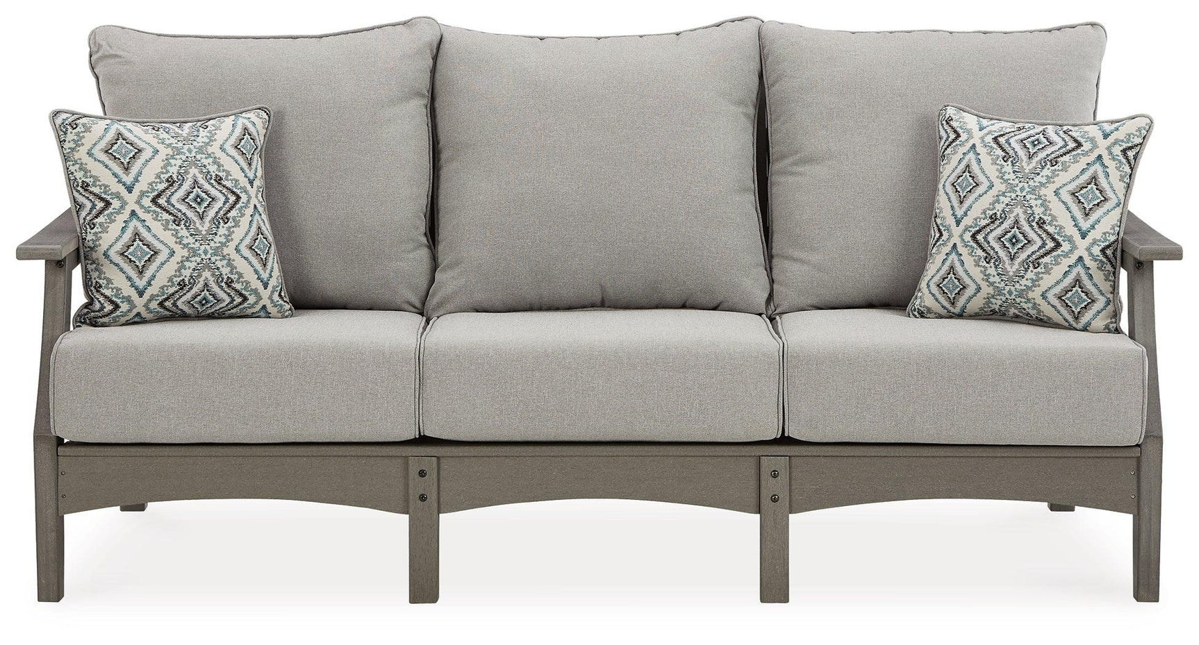 Visola Gray Outdoor Sofa With Cushion - Ella Furniture
