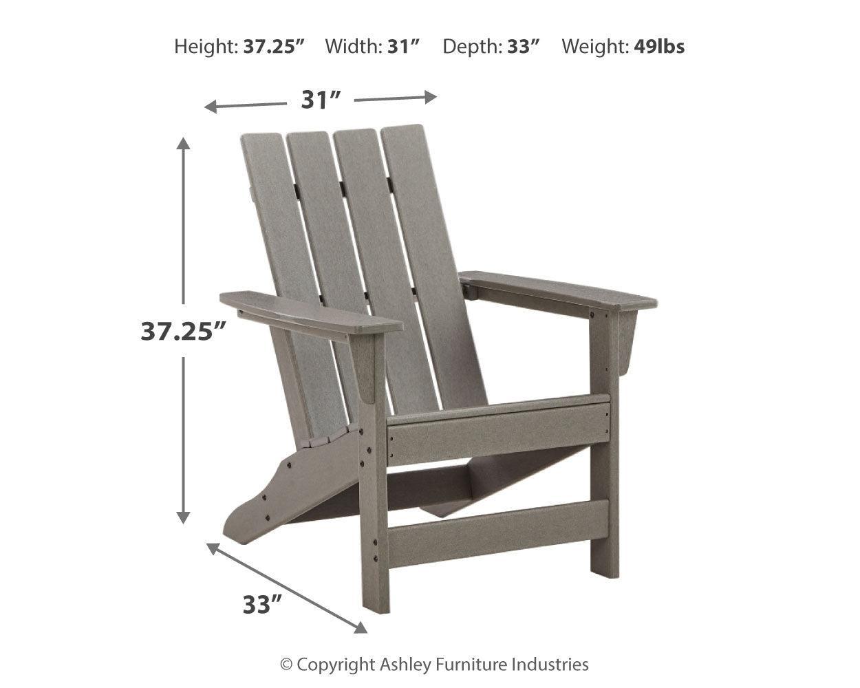 Visola Gray Adirondack Chair - Ella Furniture