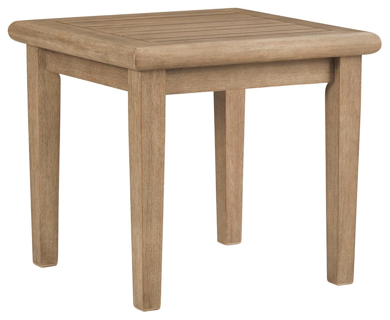 Gerianne Grayish Brown End Table - Ella Furniture