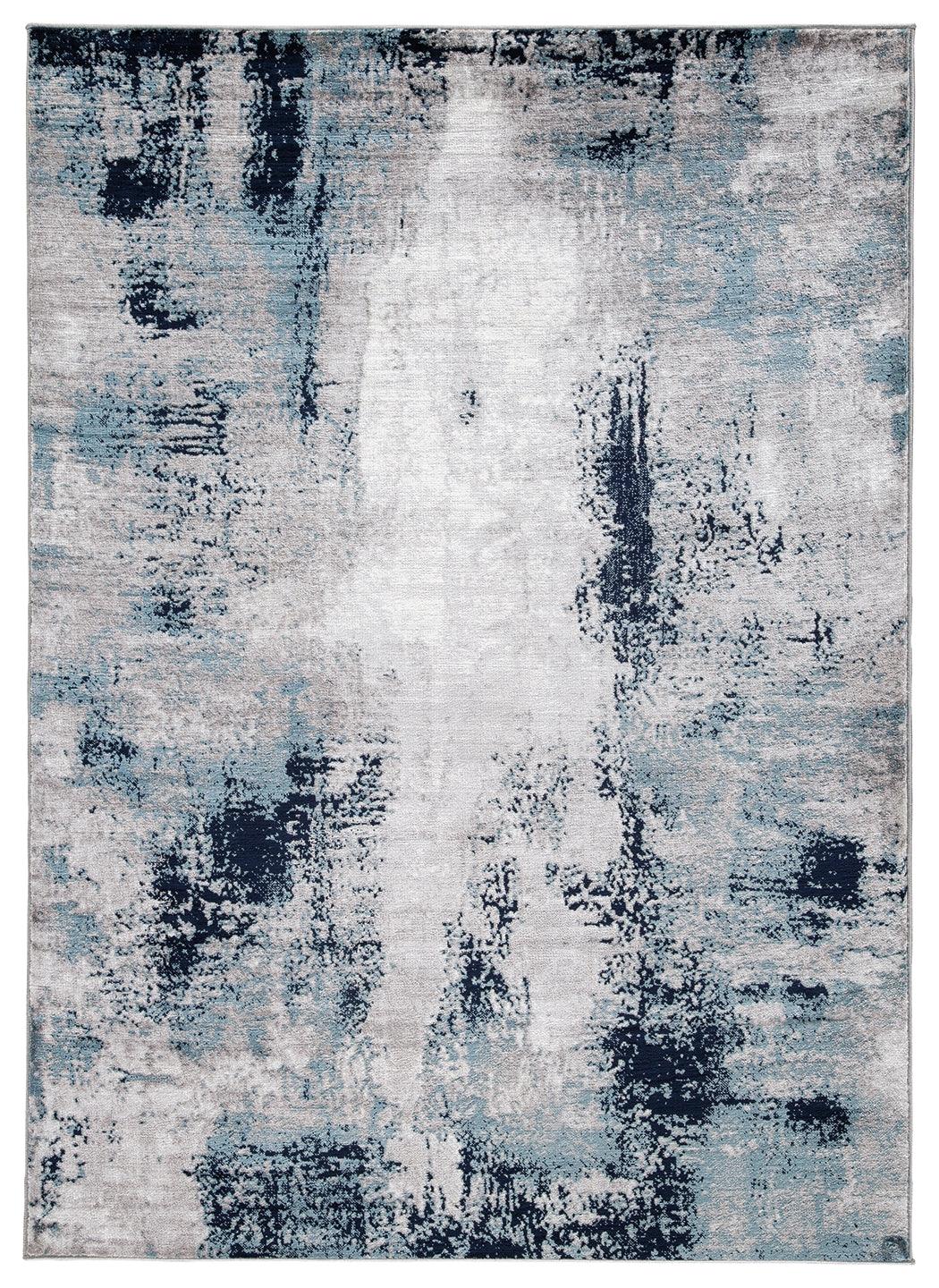 Leonelle White/blue/gray 7'10" X 10' Rug - Ella Furniture