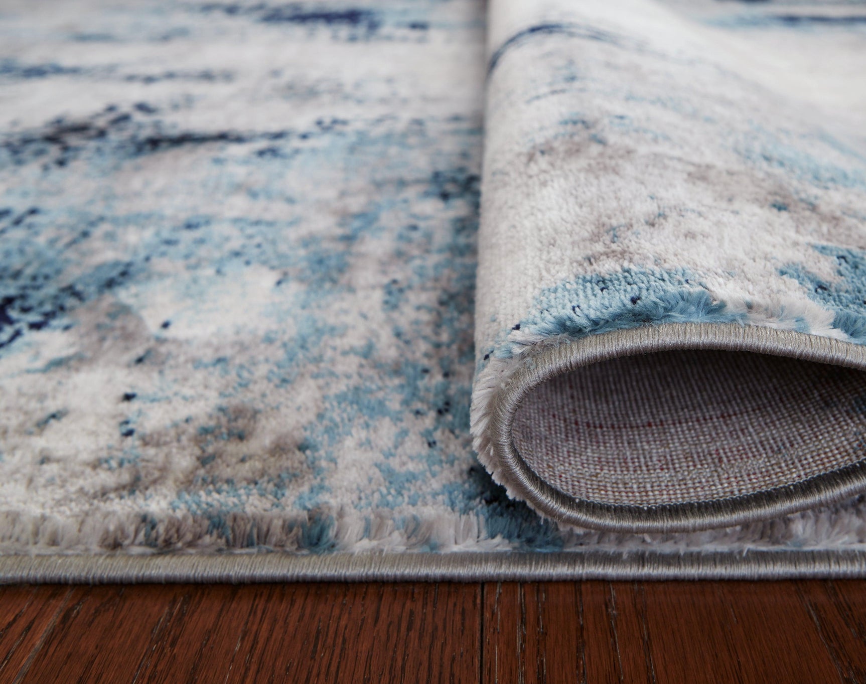 Leonelle White/blue/gray 7'10" X 10' Rug - Ella Furniture