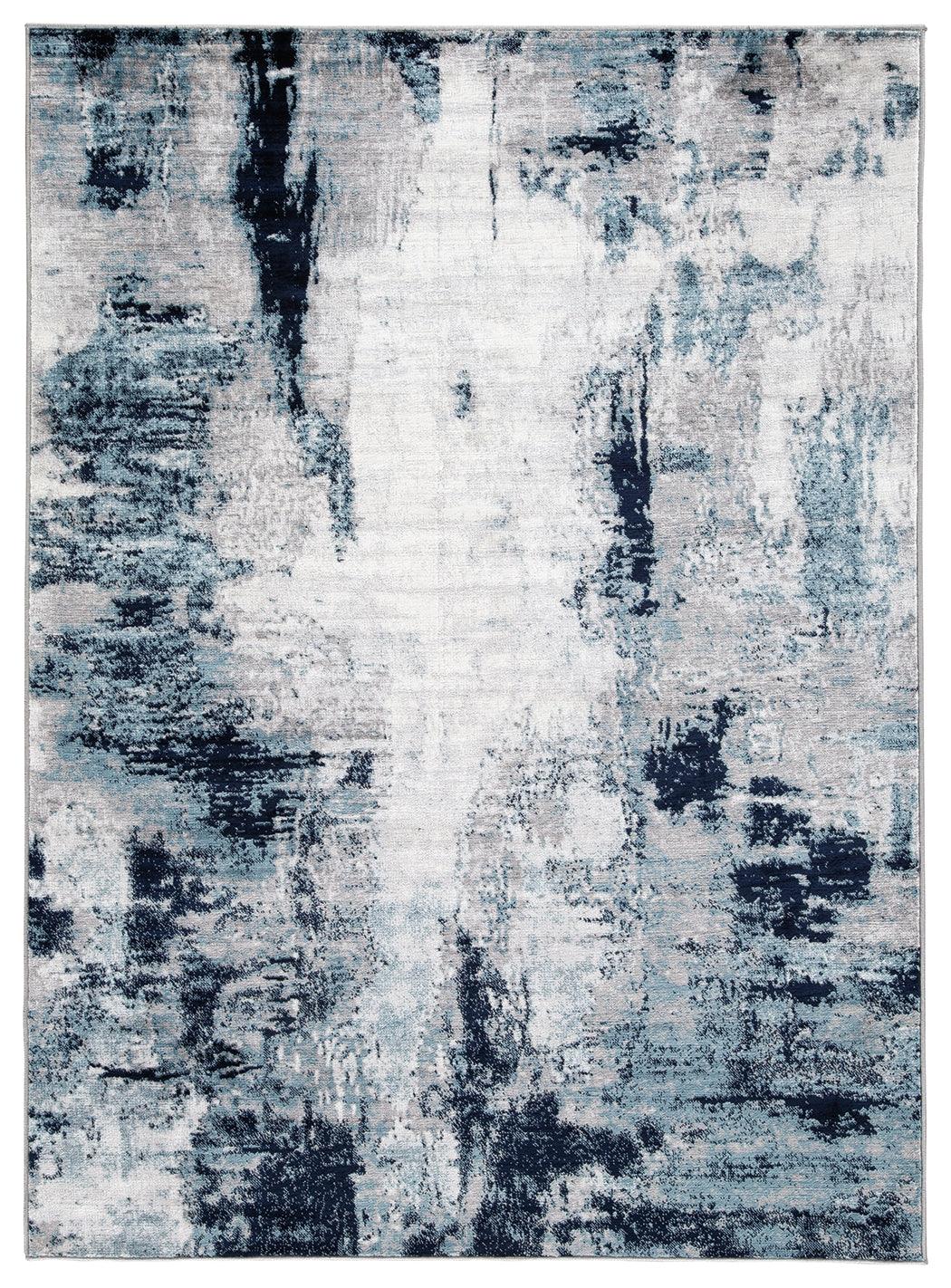 Leonelle Cream/blue/gray 5'3" X 7'3" Rug - Ella Furniture