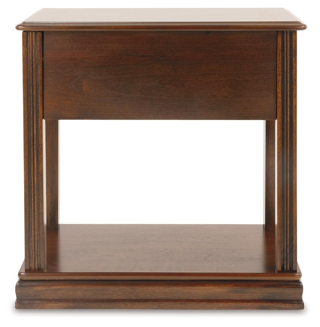 Breegin Brown Chairside End Table T007-527 - Ella Furniture