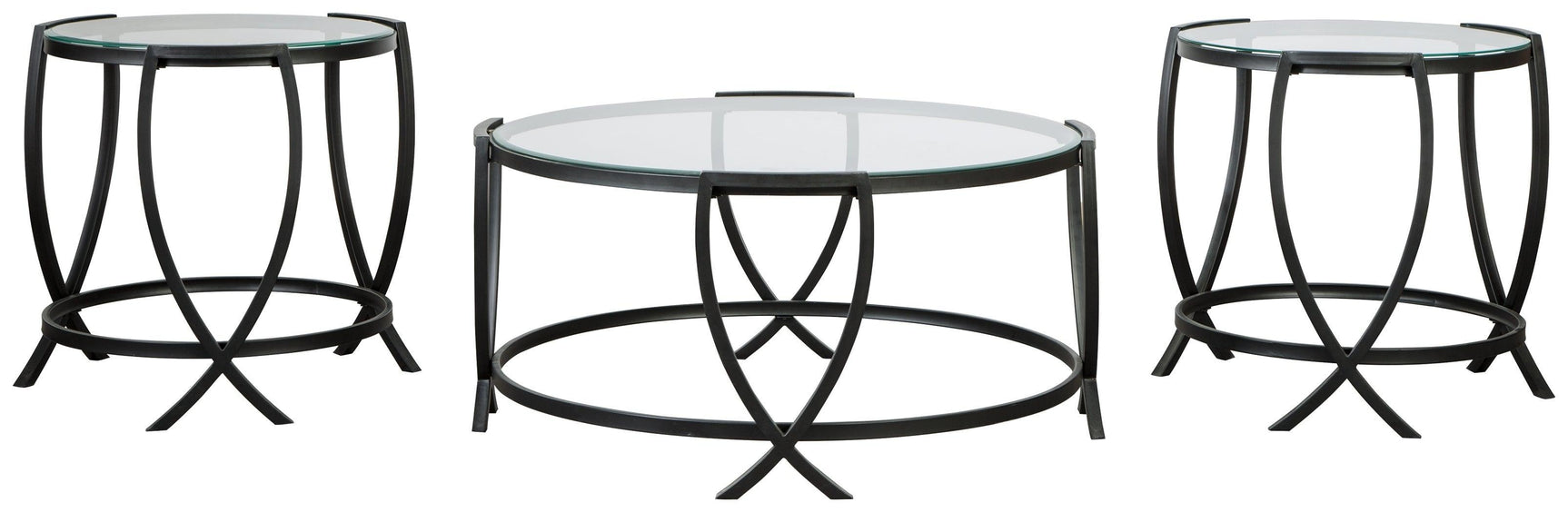 Tarrin Black Table (Set Of 3) - Ella Furniture