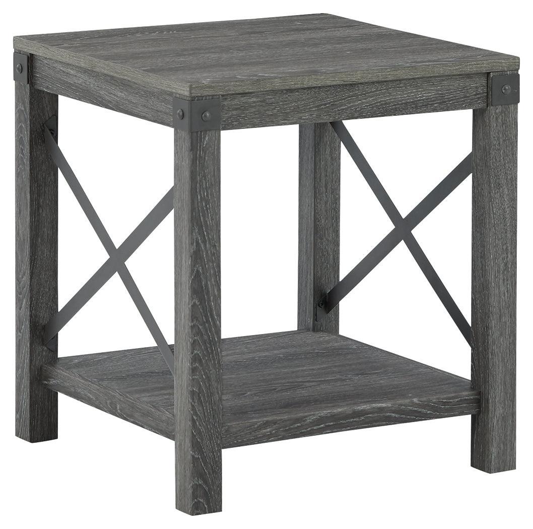 Freedan Grayish Brown End Table - Ella Furniture