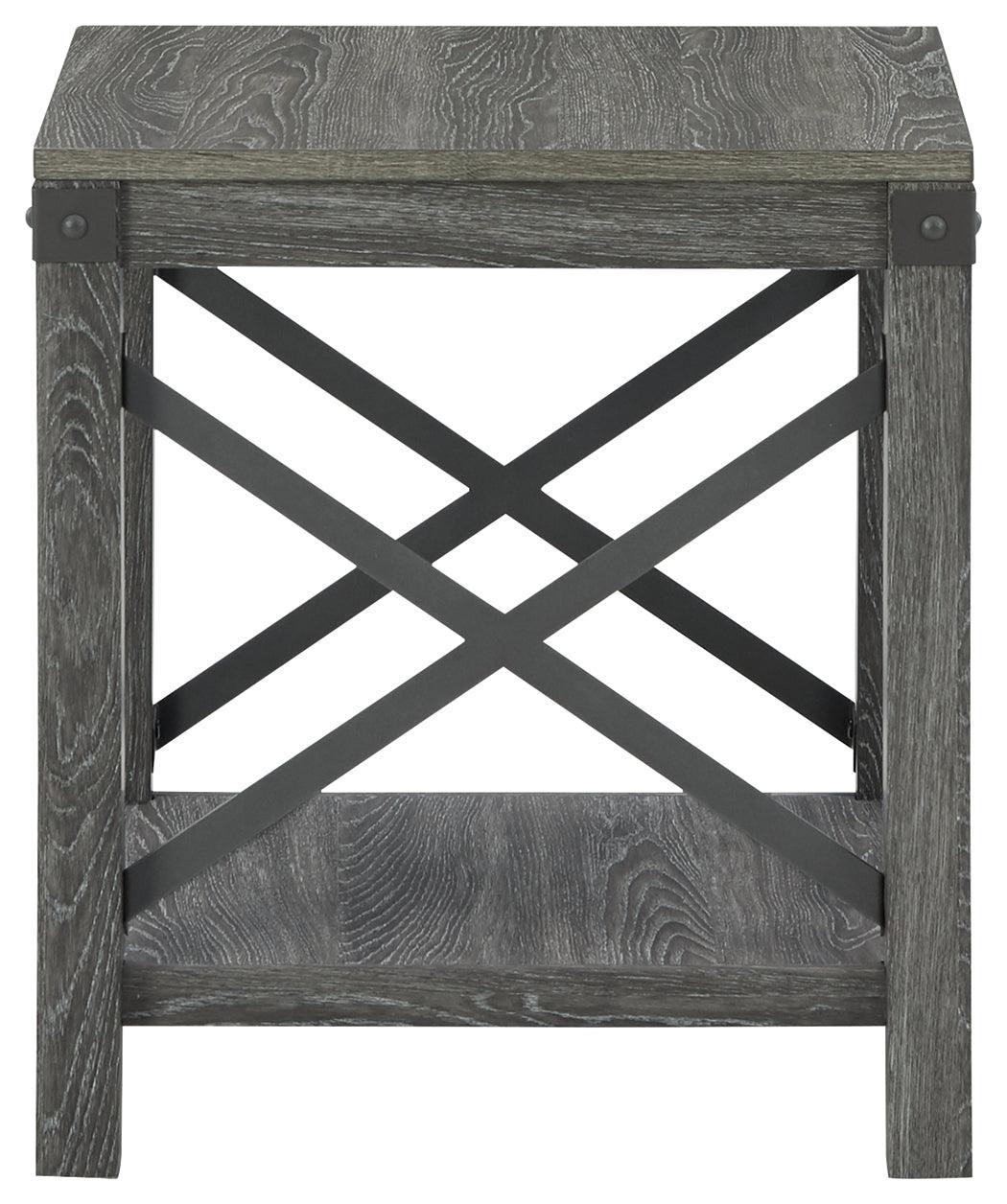 Freedan Grayish Brown End Table - Ella Furniture