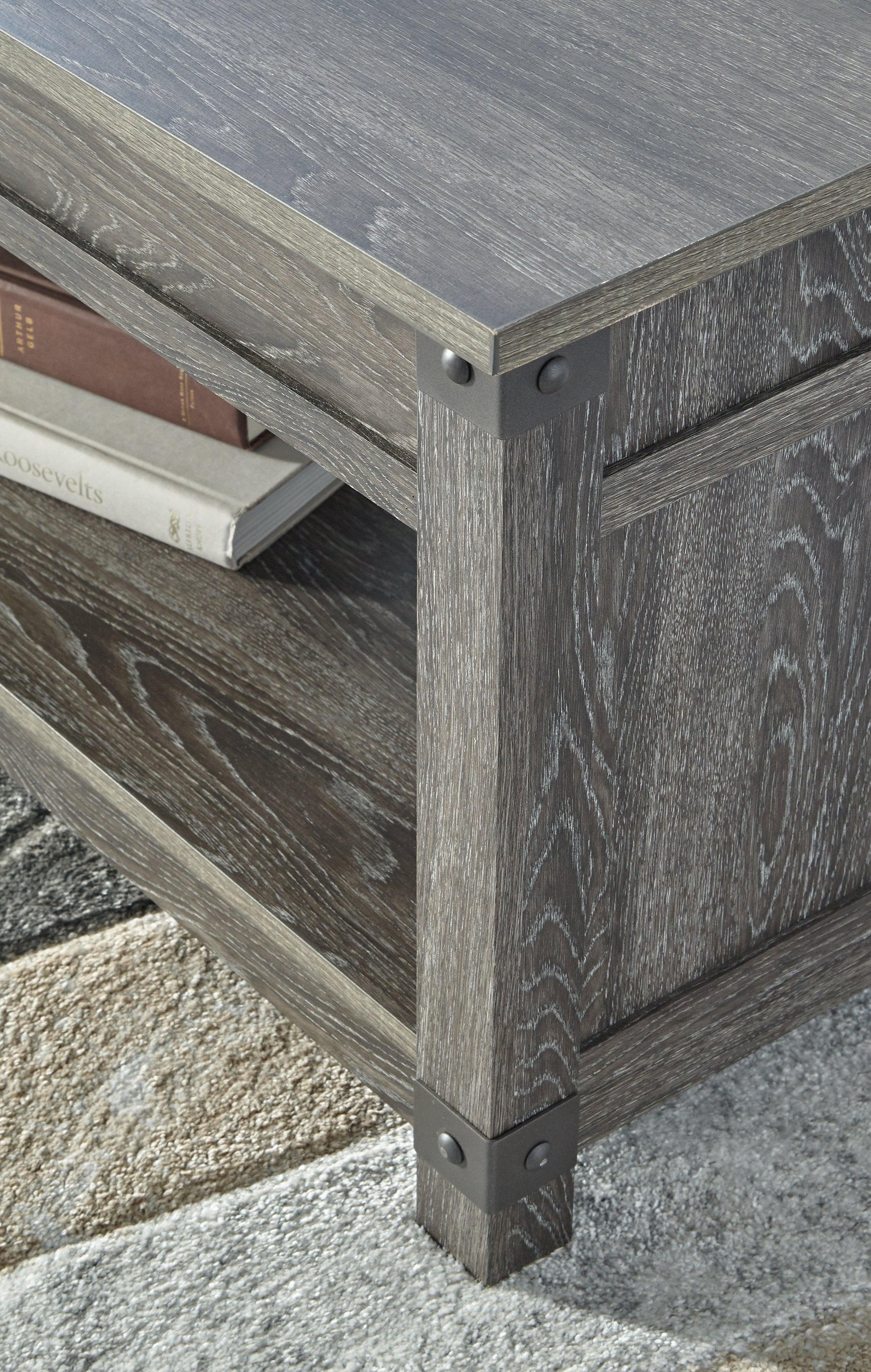 Freedan Grayish Brown Lift-top Coffee Table - Ella Furniture