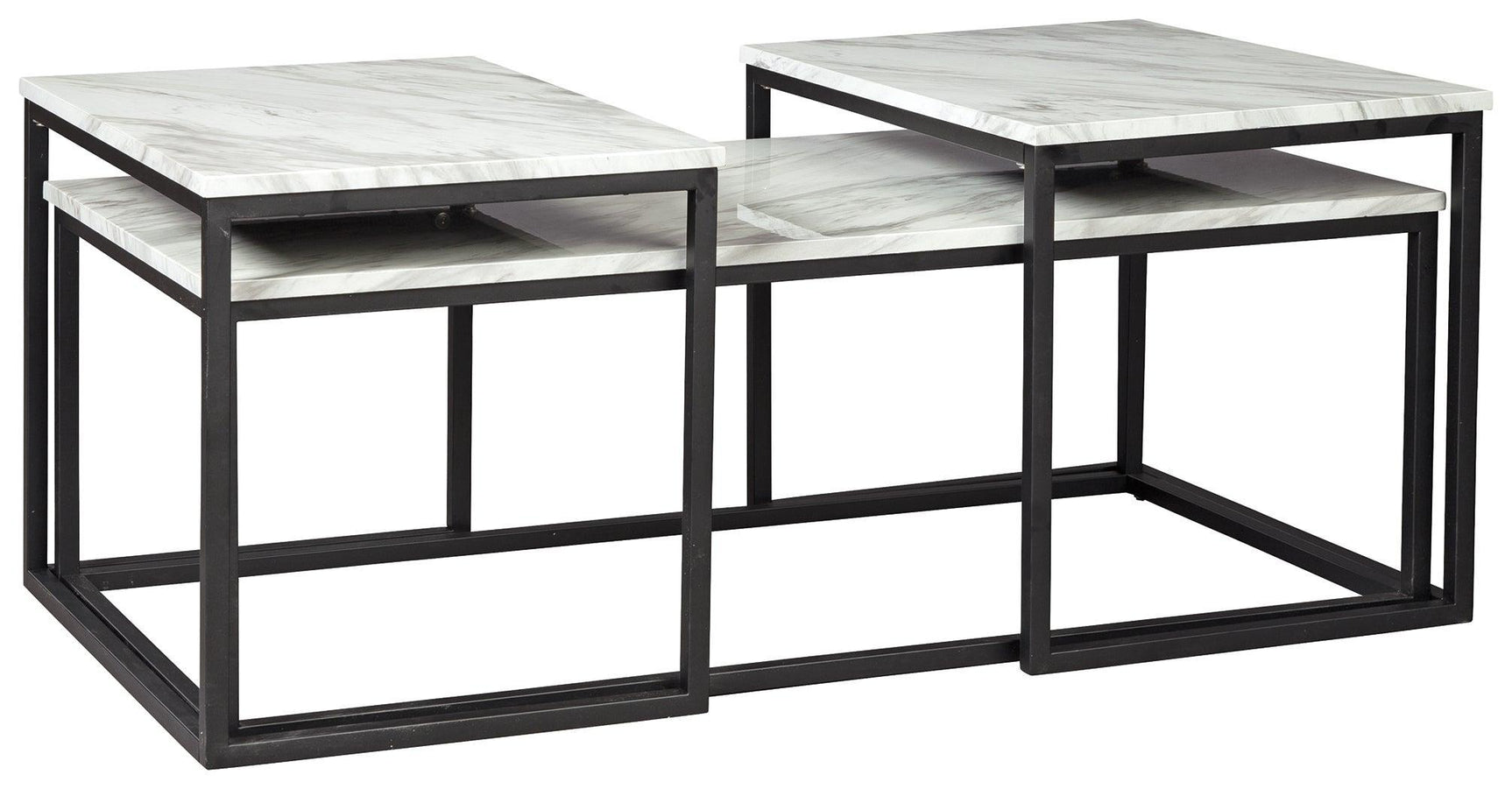 Donnesta Gray/black Table (Set Of 3) - Ella Furniture