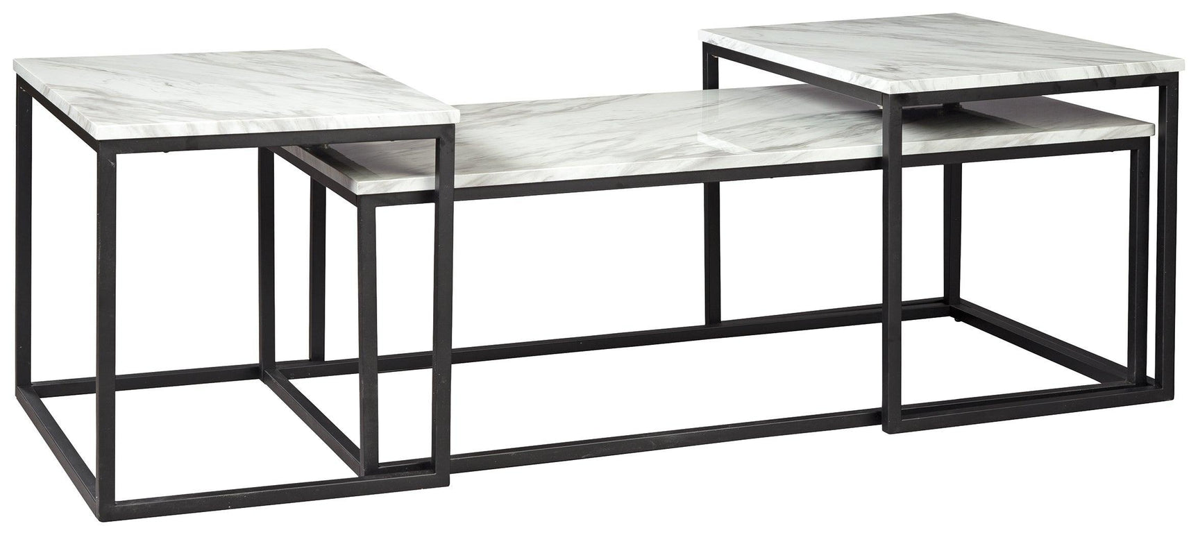 Donnesta Gray/black Table (Set Of 3) - Ella Furniture