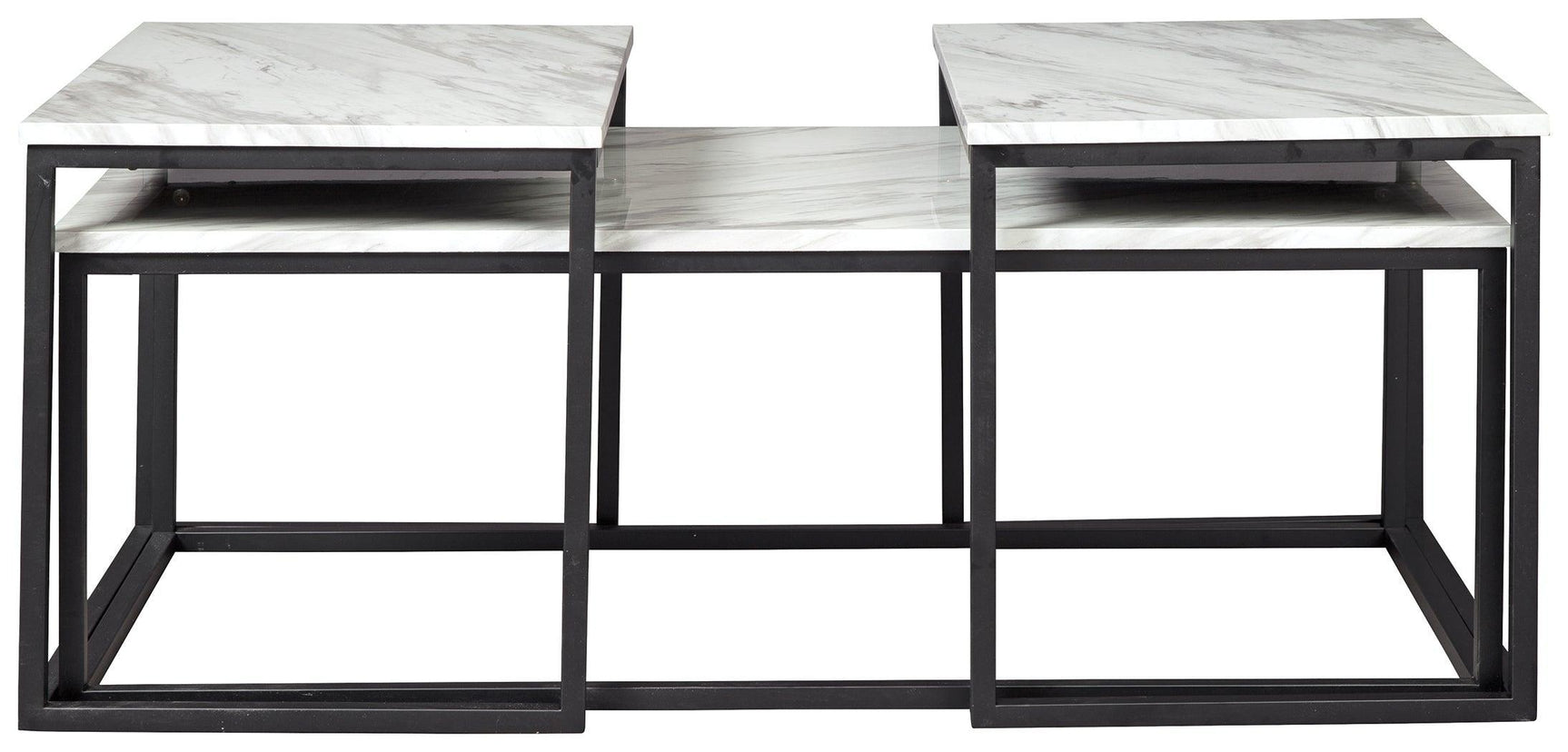 Donnesta Gray/black Table (Set Of 3) - Ella Furniture
