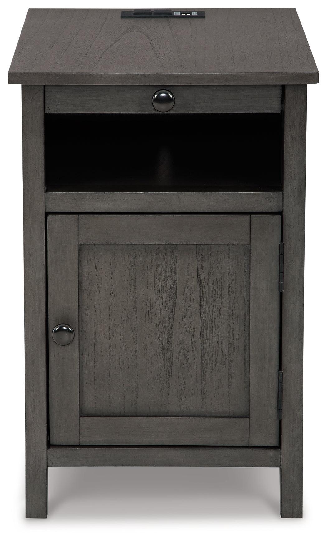 Treytown Gray Chairside End Table - Ella Furniture
