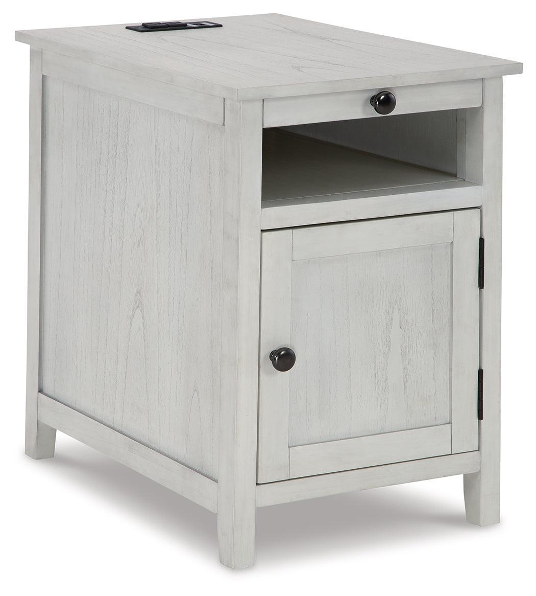 Treytown Antique White Chairside End Table - Ella Furniture