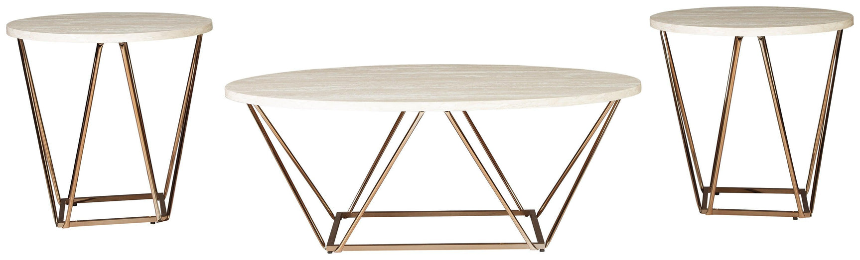 Tarica Two-tone Table (Set Of 3) - Ella Furniture