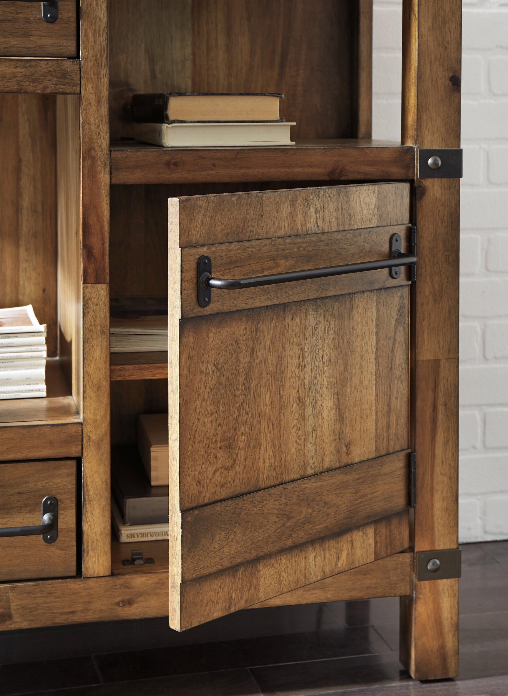 Roybeck Light Brown/bronze Accent Cabinet - Ella Furniture