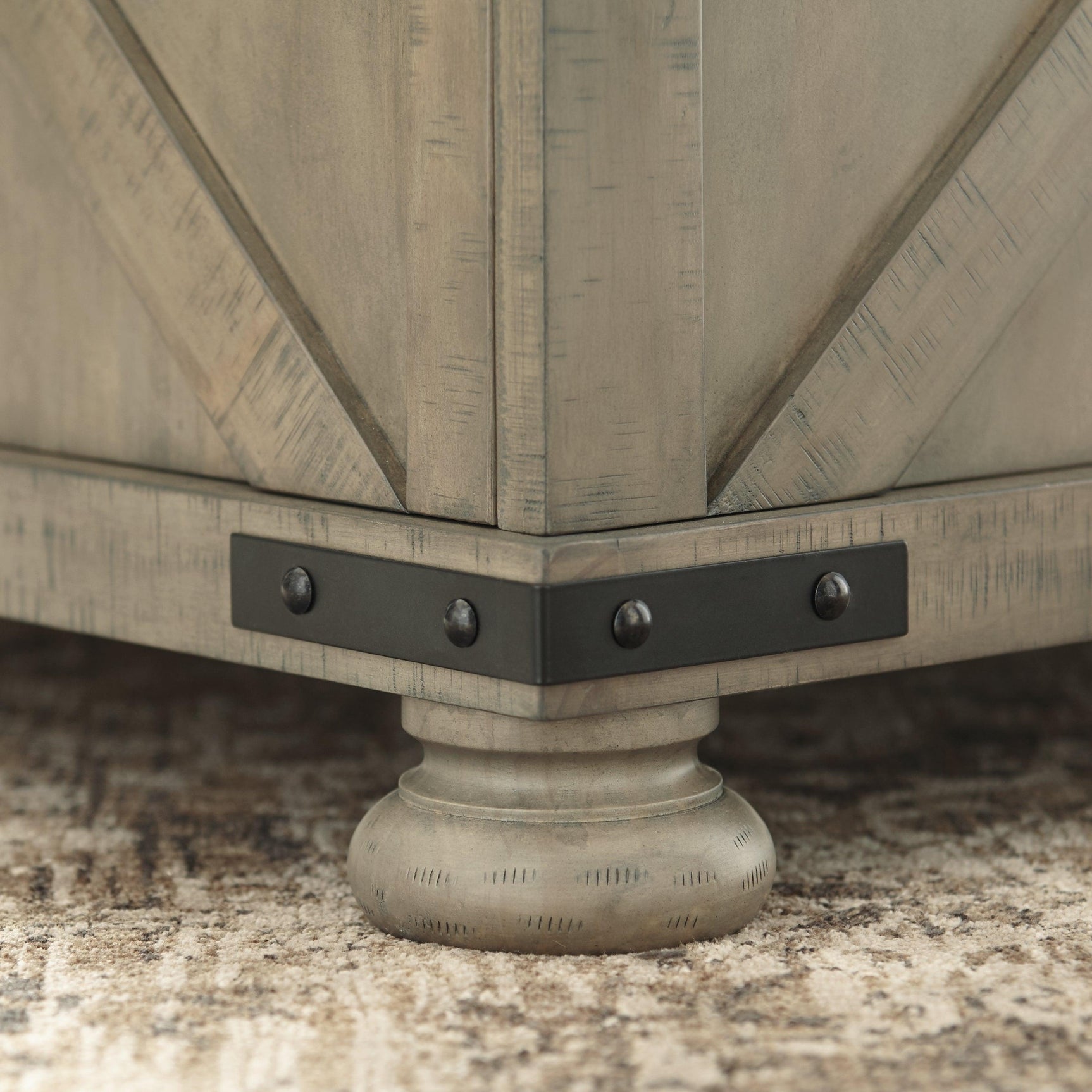 Aldwin Gray Coffee Table With Storage - Ella Furniture