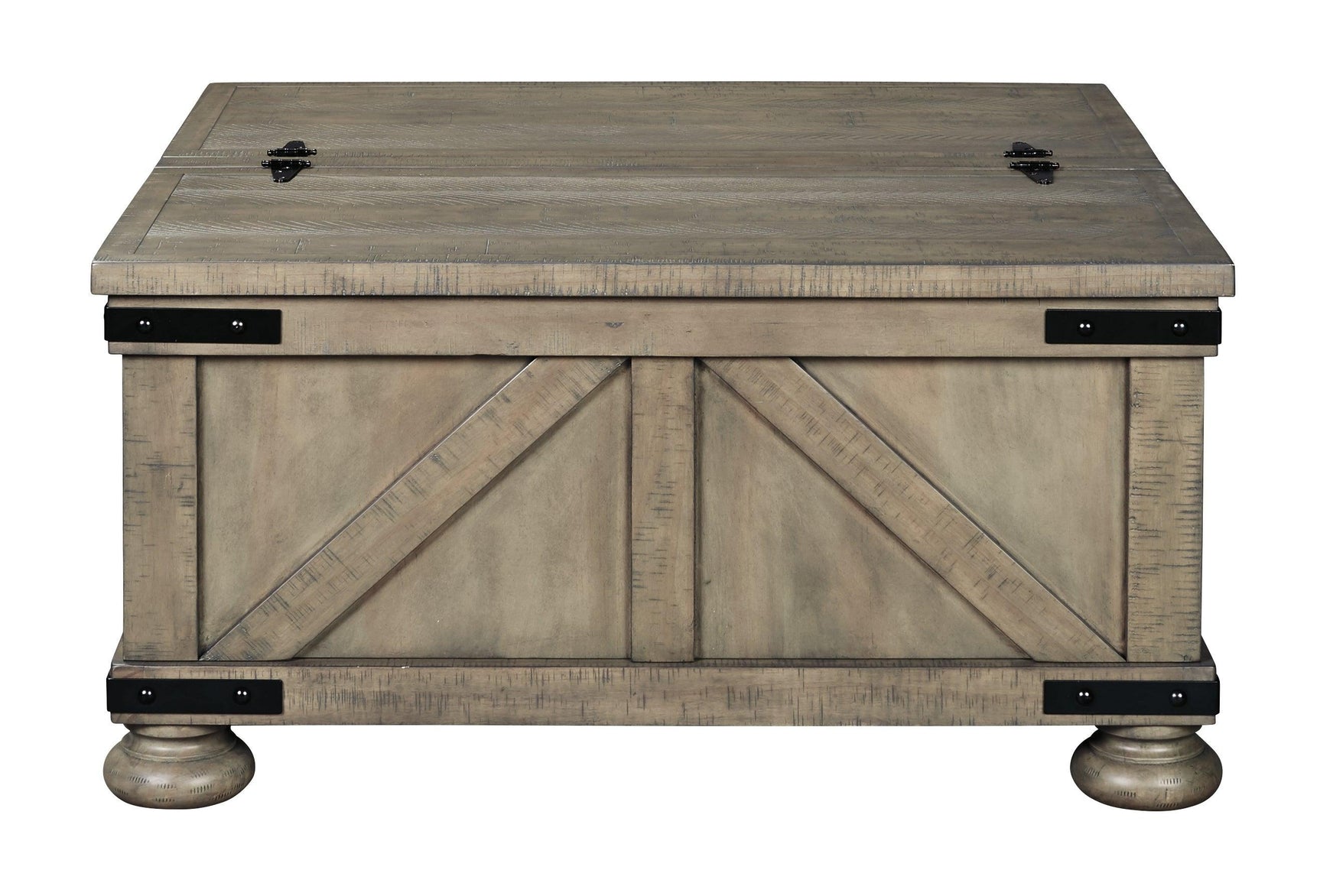 Aldwin Gray Coffee Table With Storage - Ella Furniture