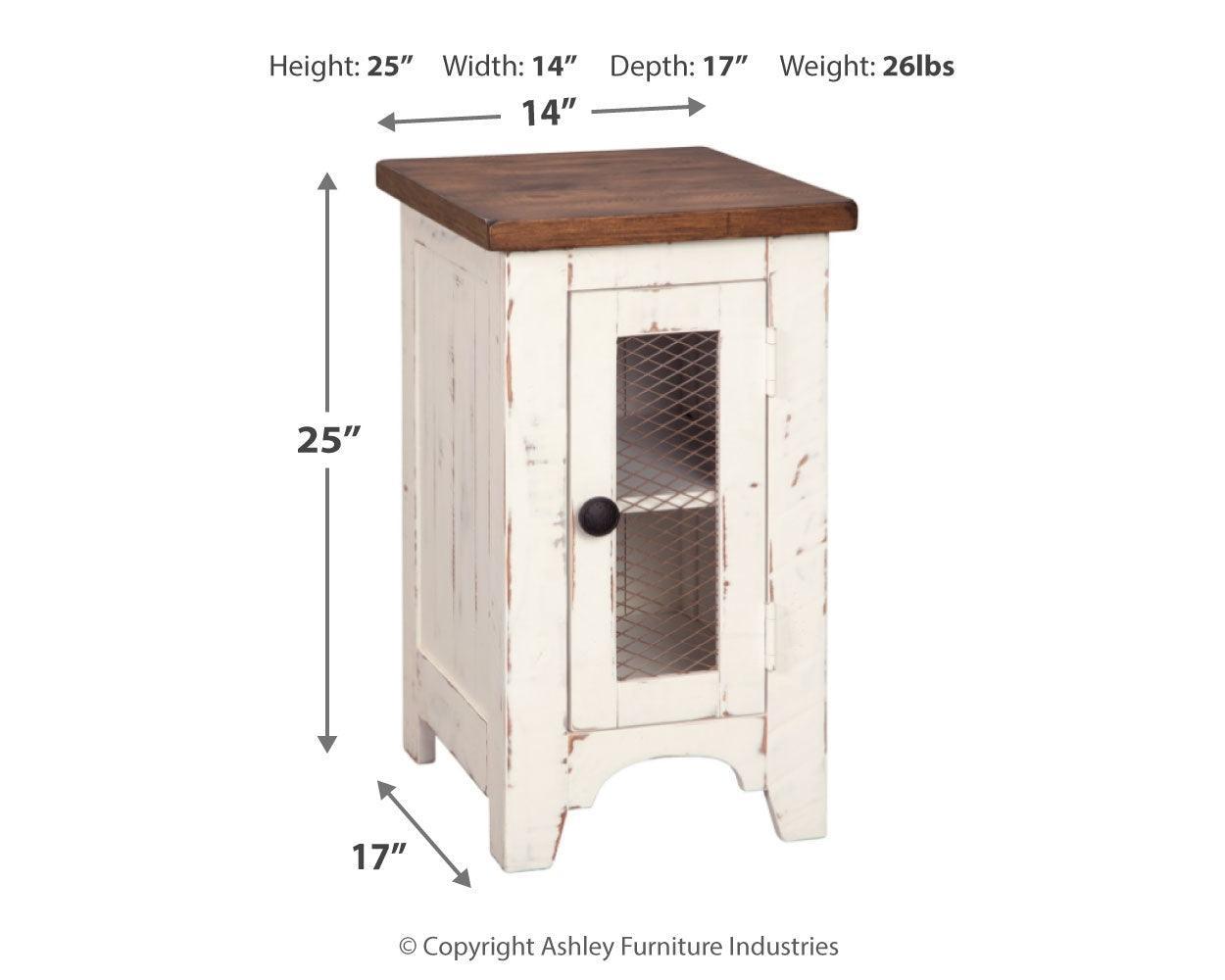 Wystfield White/Brown 2 End Tables - Ella Furniture