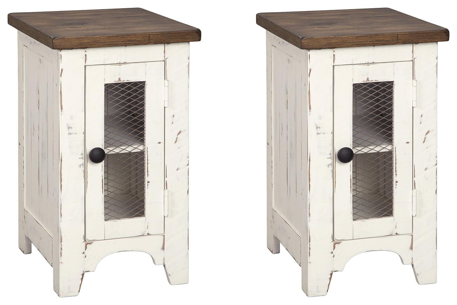 Wystfield White/Brown 2 End Tables - Ella Furniture
