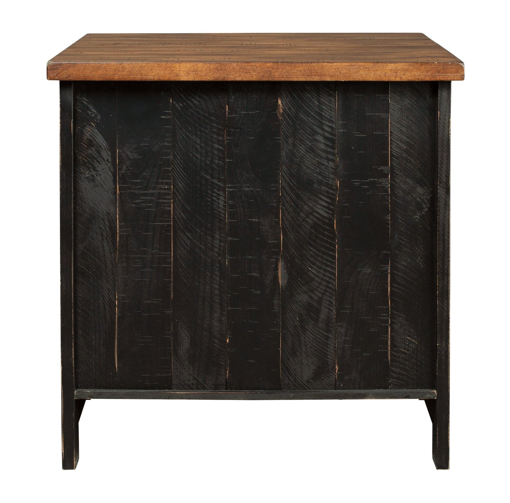 Valebeck Black/brown End Table - Ella Furniture