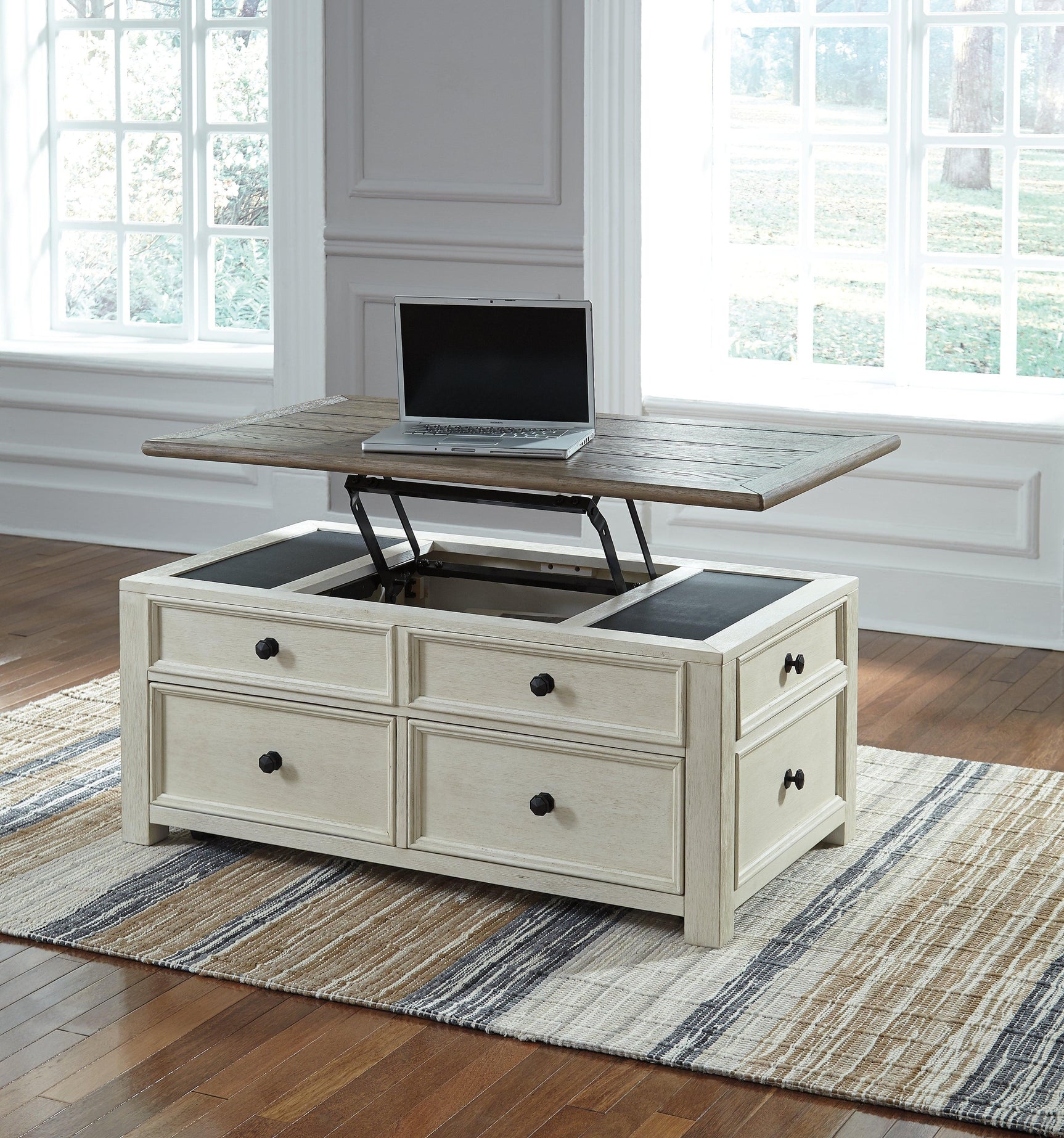 Bolanburg Two-tone Coffee Table With Lift Top - Ella Furniture