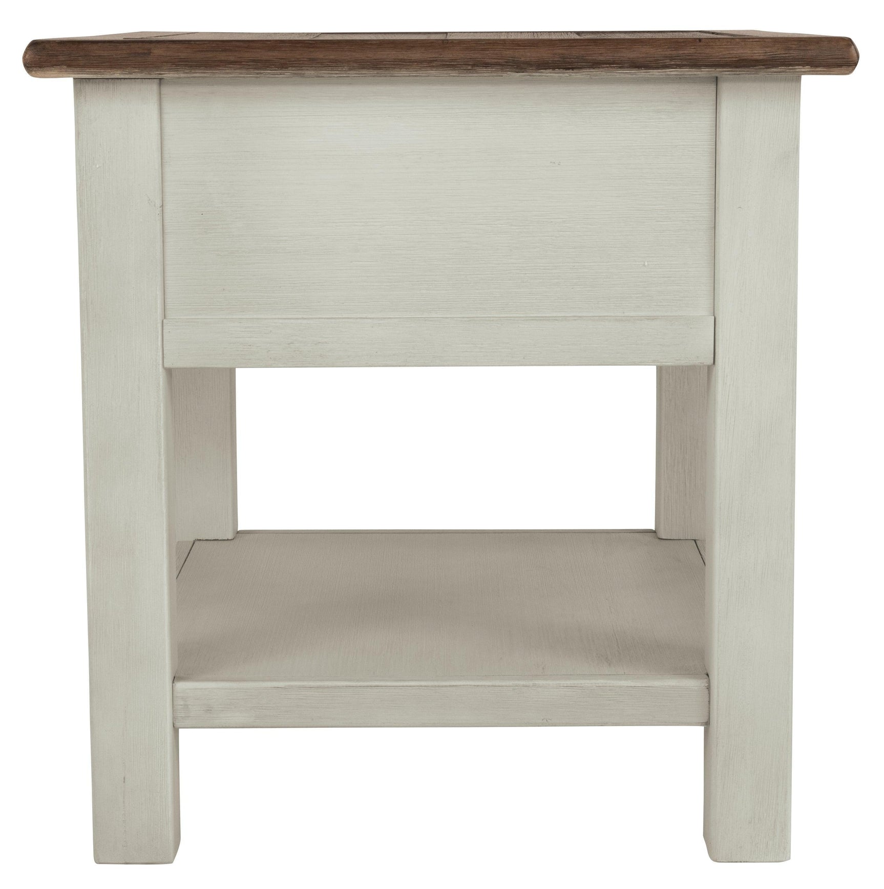 Bolanburg Two-tone Chairside End Table With Usb Ports & Outlets - Ella Furniture