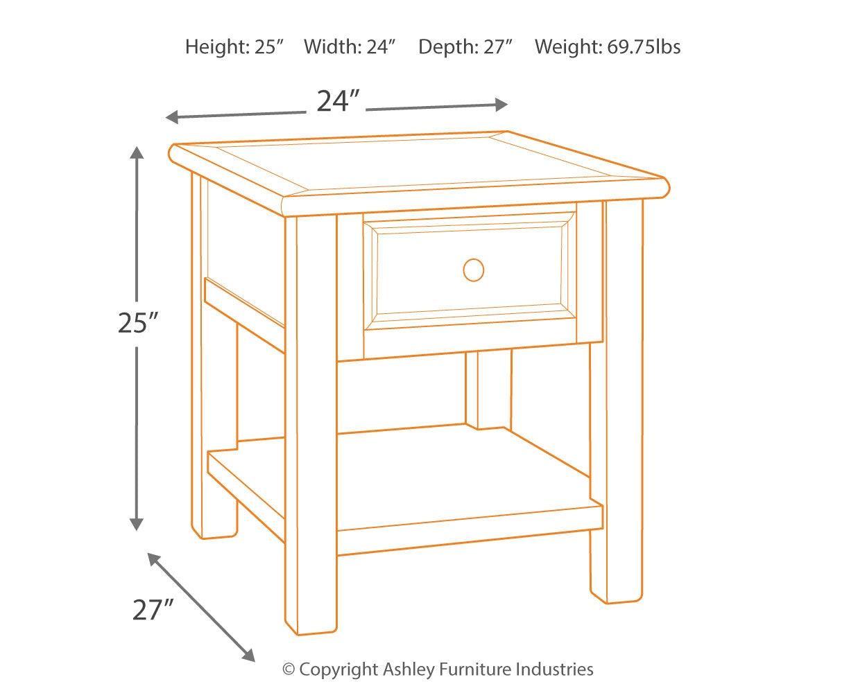 Bolanburg Two-tone End Table - Ella Furniture