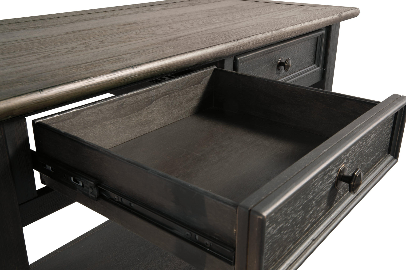 Tyler Creek Grayish Brown/Black Sofa/console Table - Ella Furniture