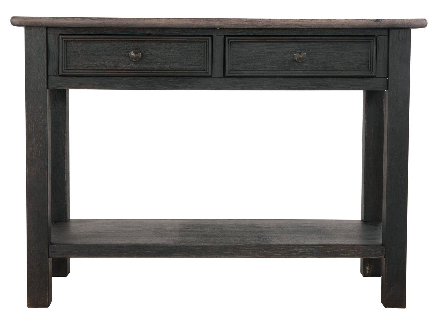 Tyler Creek Grayish Brown/Black Sofa/console Table - Ella Furniture
