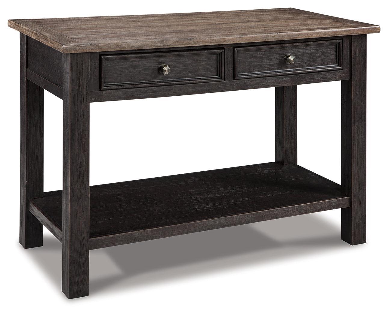 Tyler Creek Grayish Brown/Black Sofa/console Table - Ella Furniture