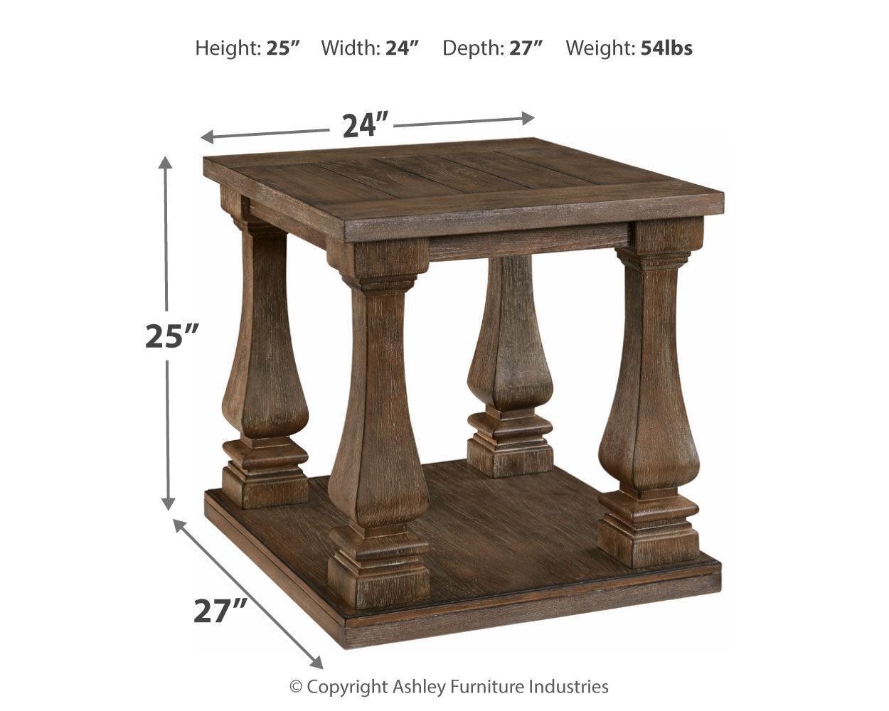 Johnelle Gray End Table - Ella Furniture