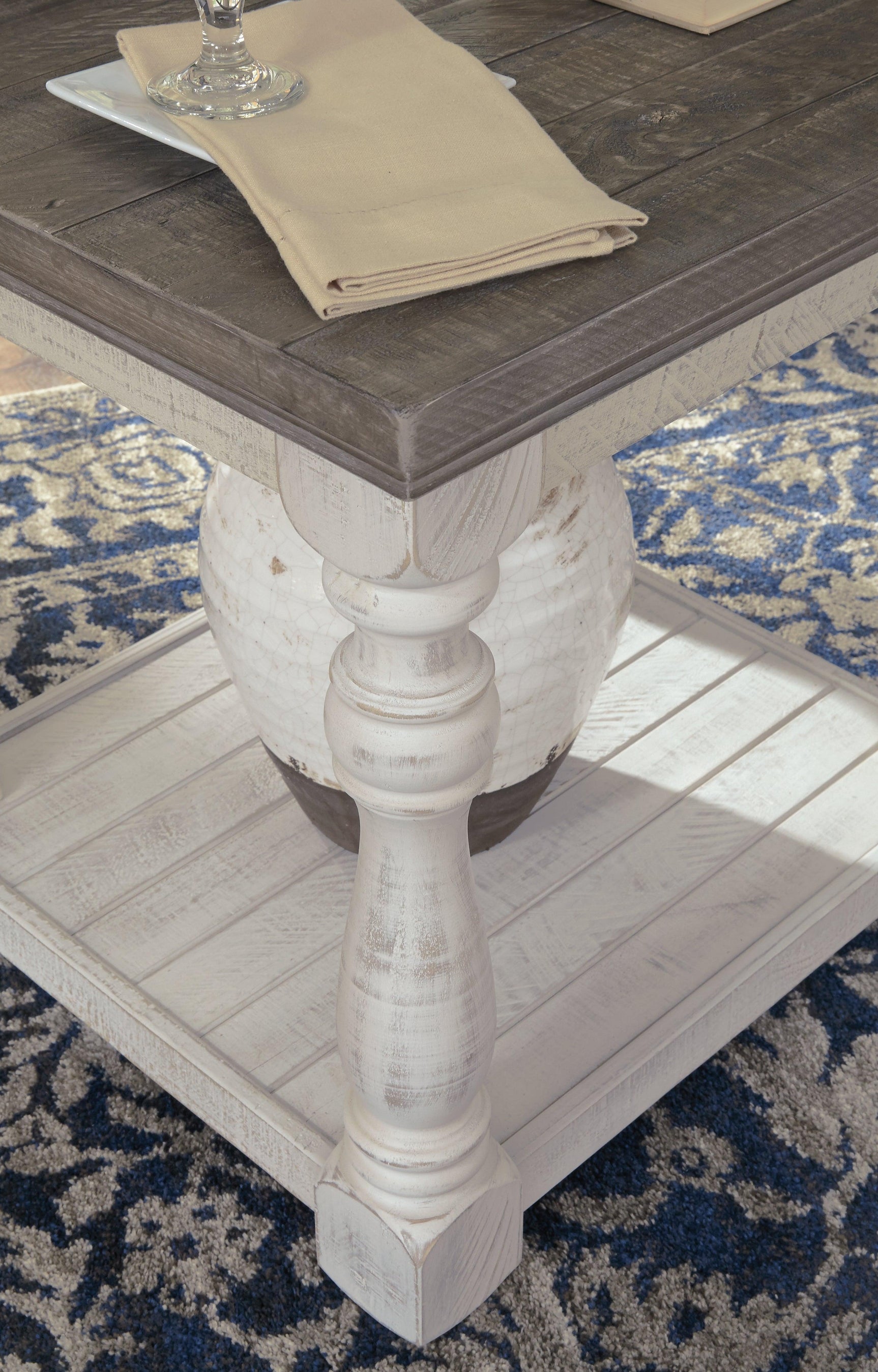 Havalance Gray/white End Table - Ella Furniture