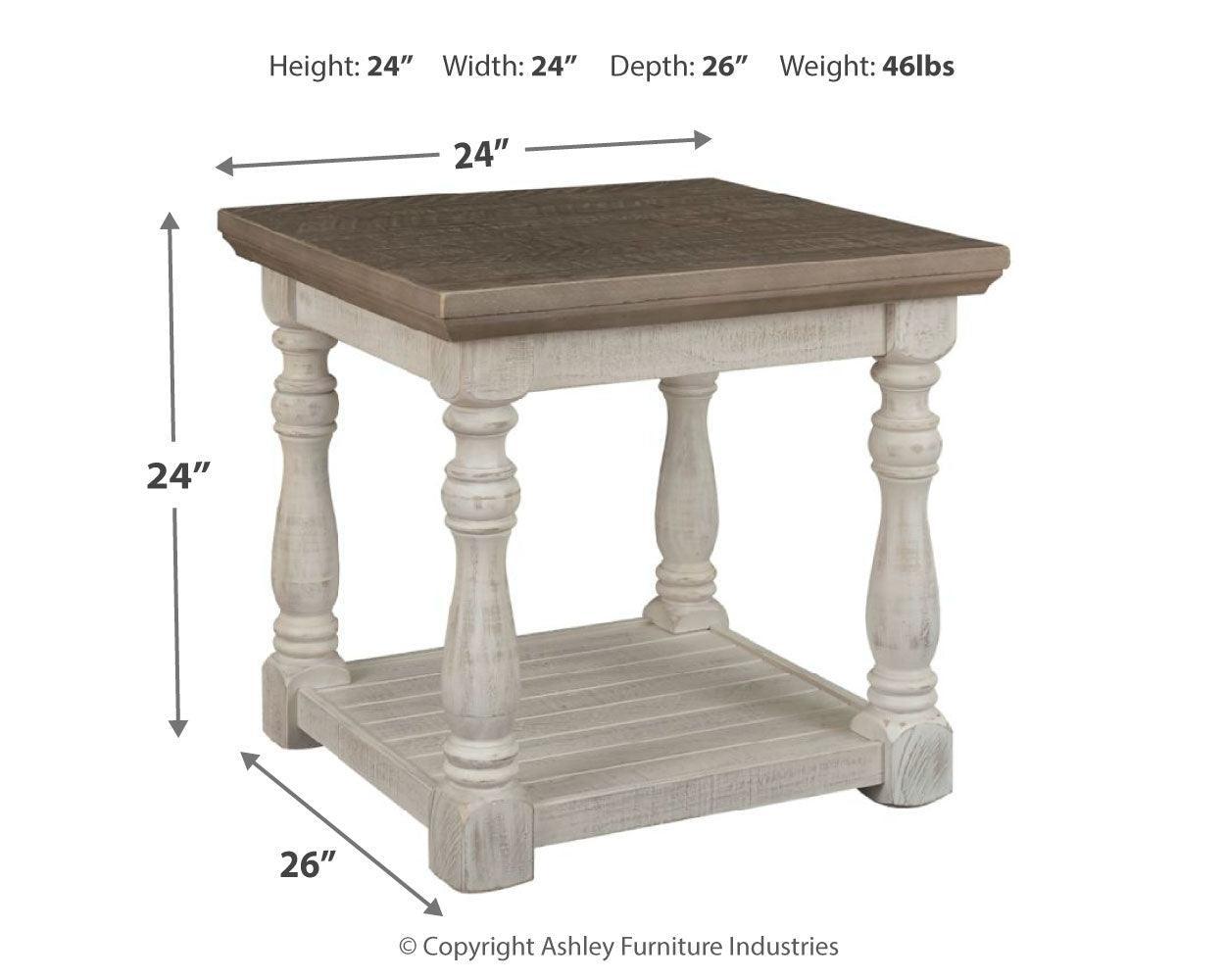 Havalance Gray/white End Table - Ella Furniture