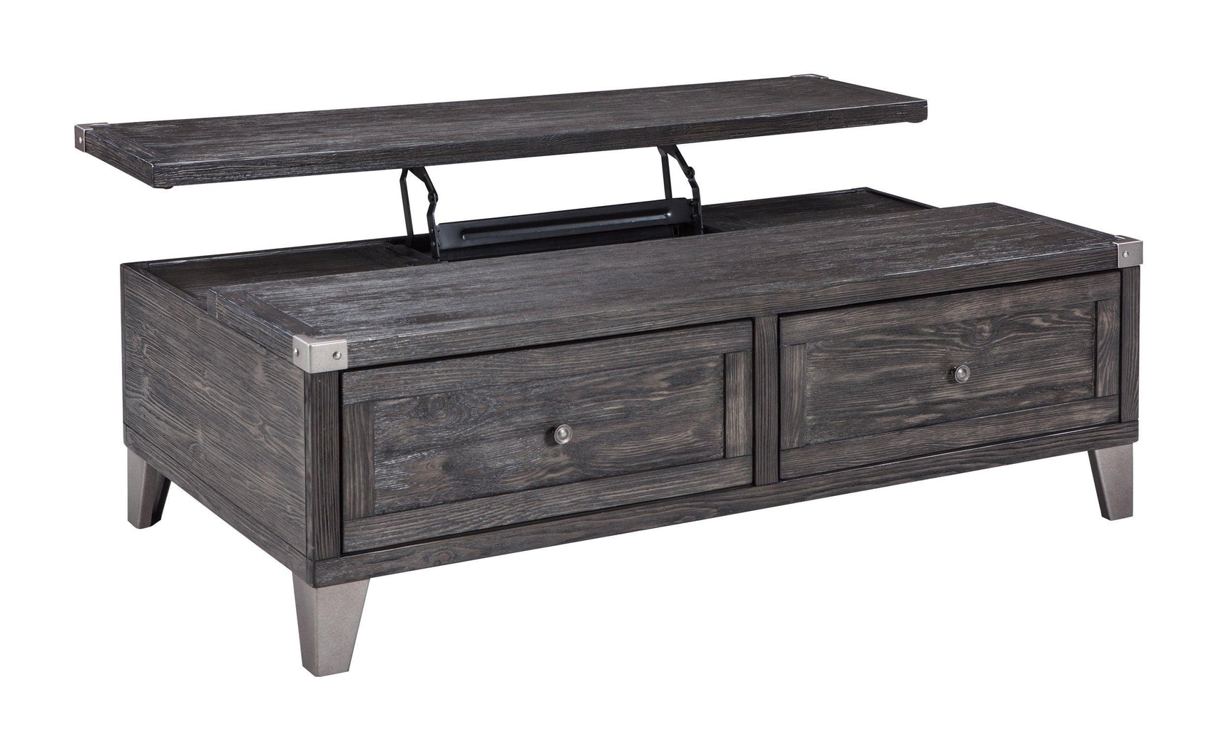 Todoe Dark Gray Coffee Table With Lift Top - Ella Furniture