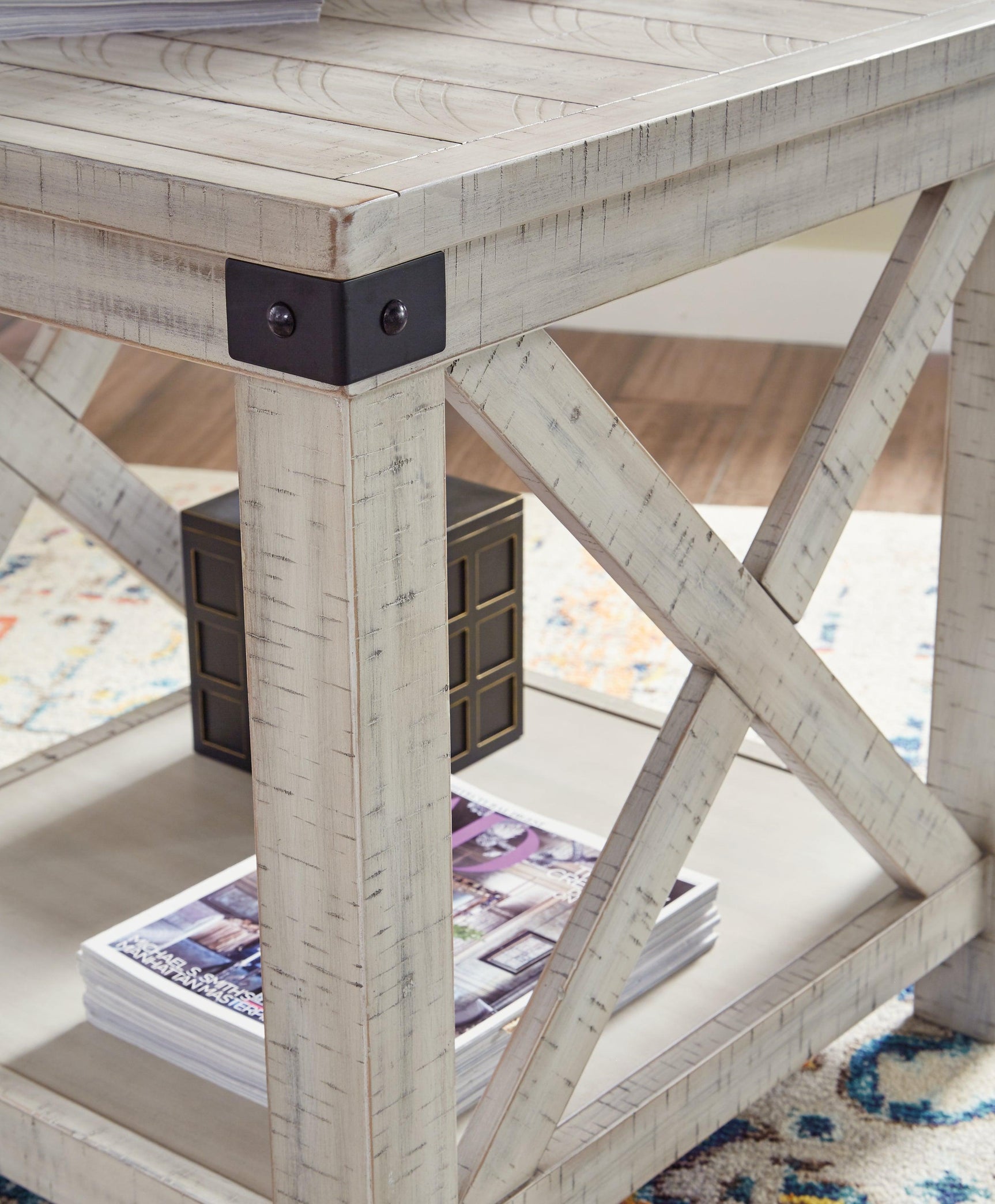 Carynhurst Whitewash End Table - Ella Furniture