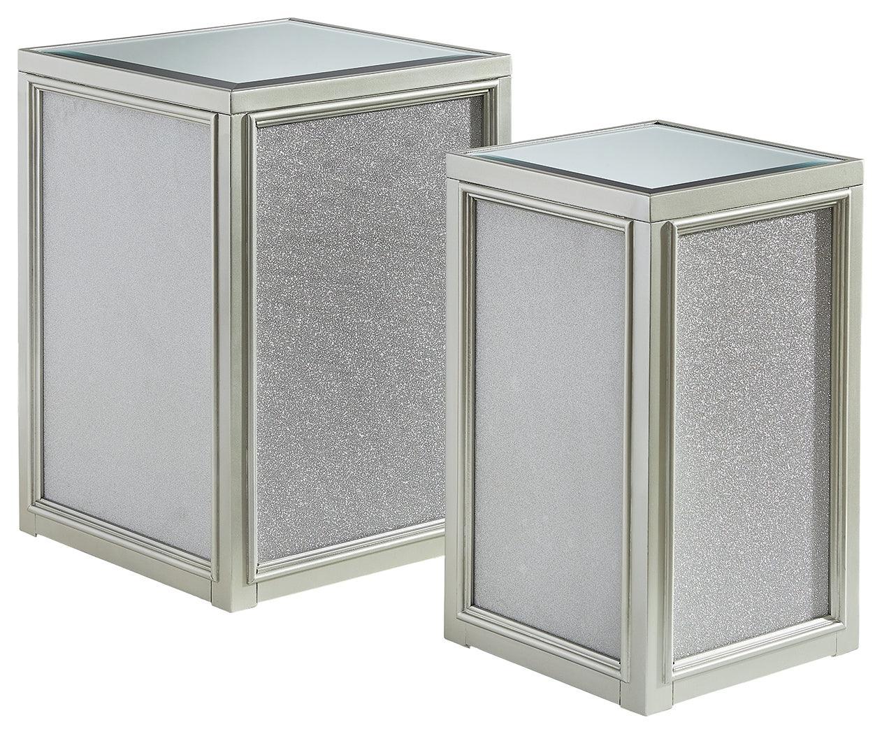 Traleena Silver Finish Nesting End Table (Set Of 2) - Ella Furniture