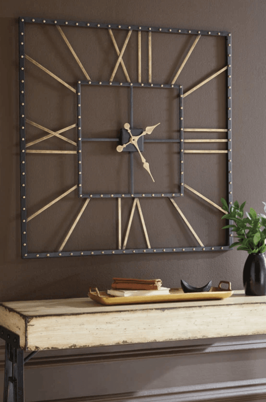 Thames wall clock mounted on wall in stylish room