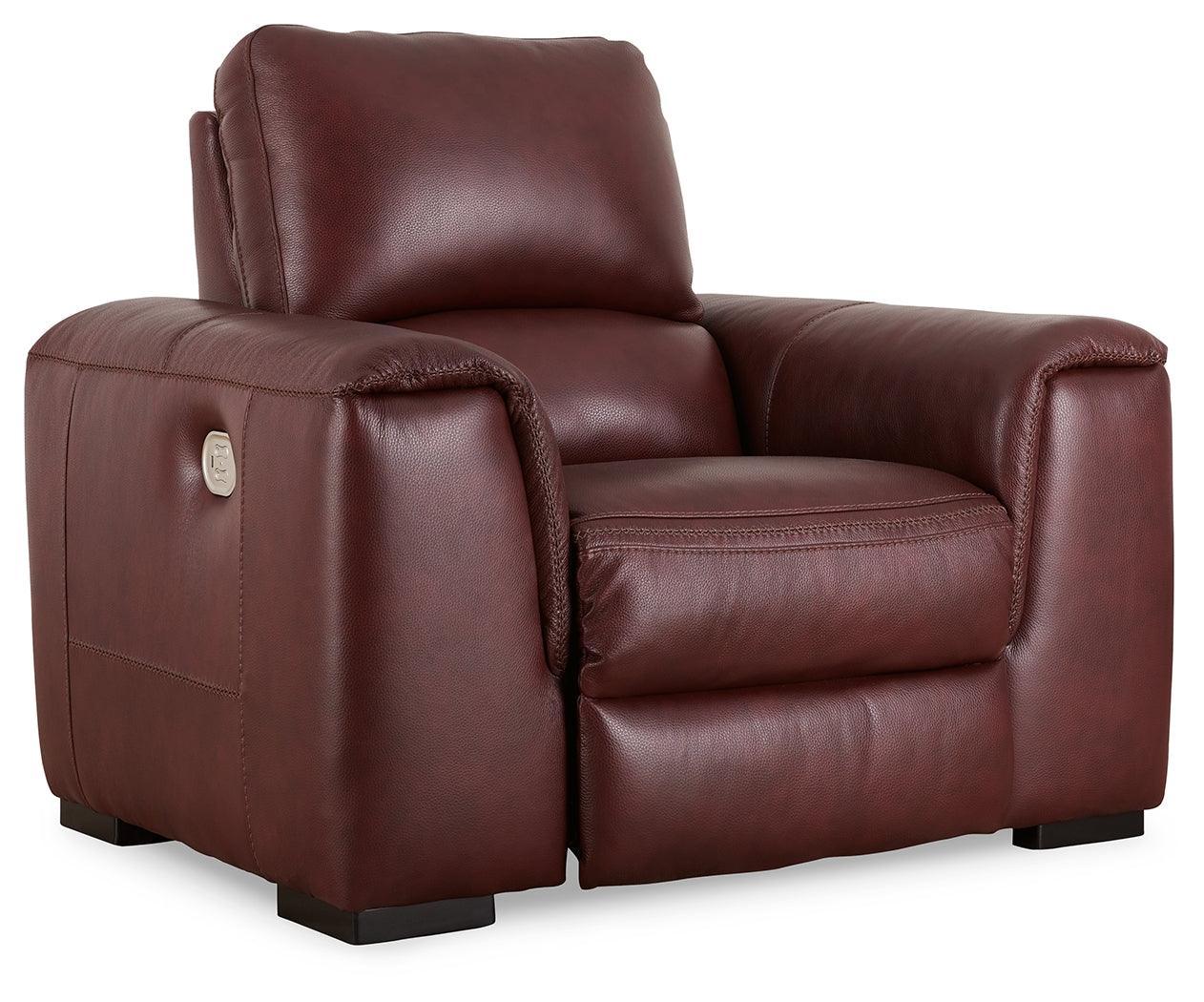 Alessandro Garnet Power Recliner - Ella Furniture