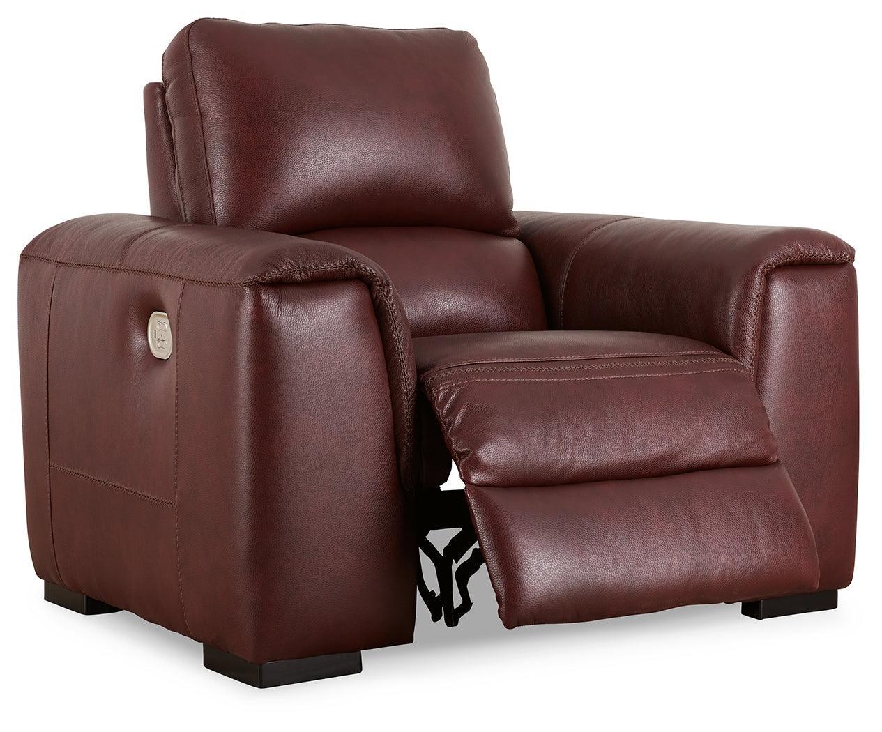 Alessandro Garnet Power Recliner - Ella Furniture