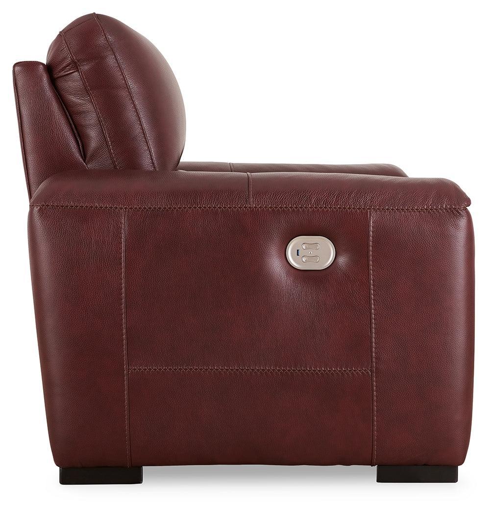 Alessandro Garnet Power Recliner - Ella Furniture