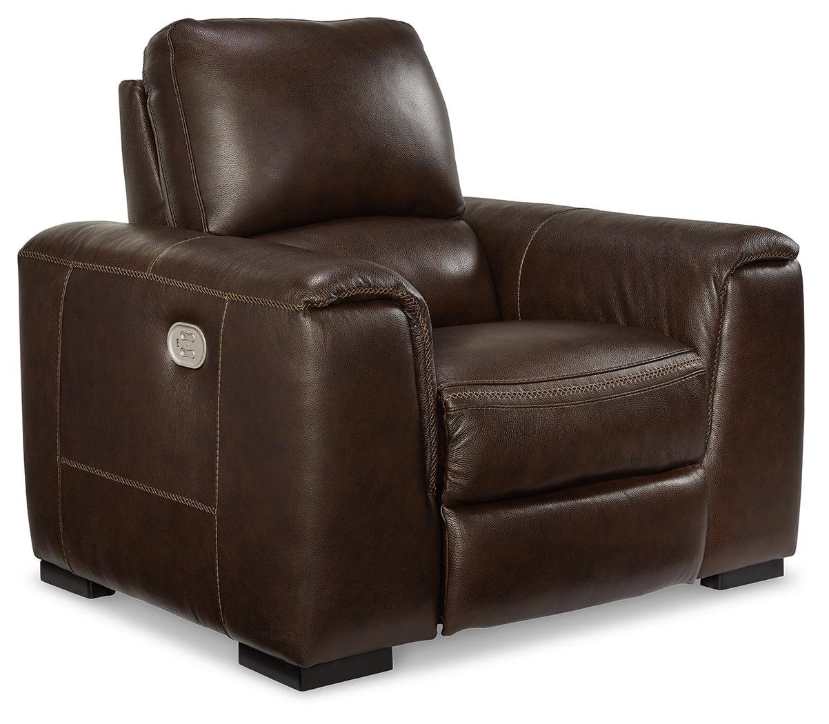 Alessandro Walnut Power Recliner - Ella Furniture