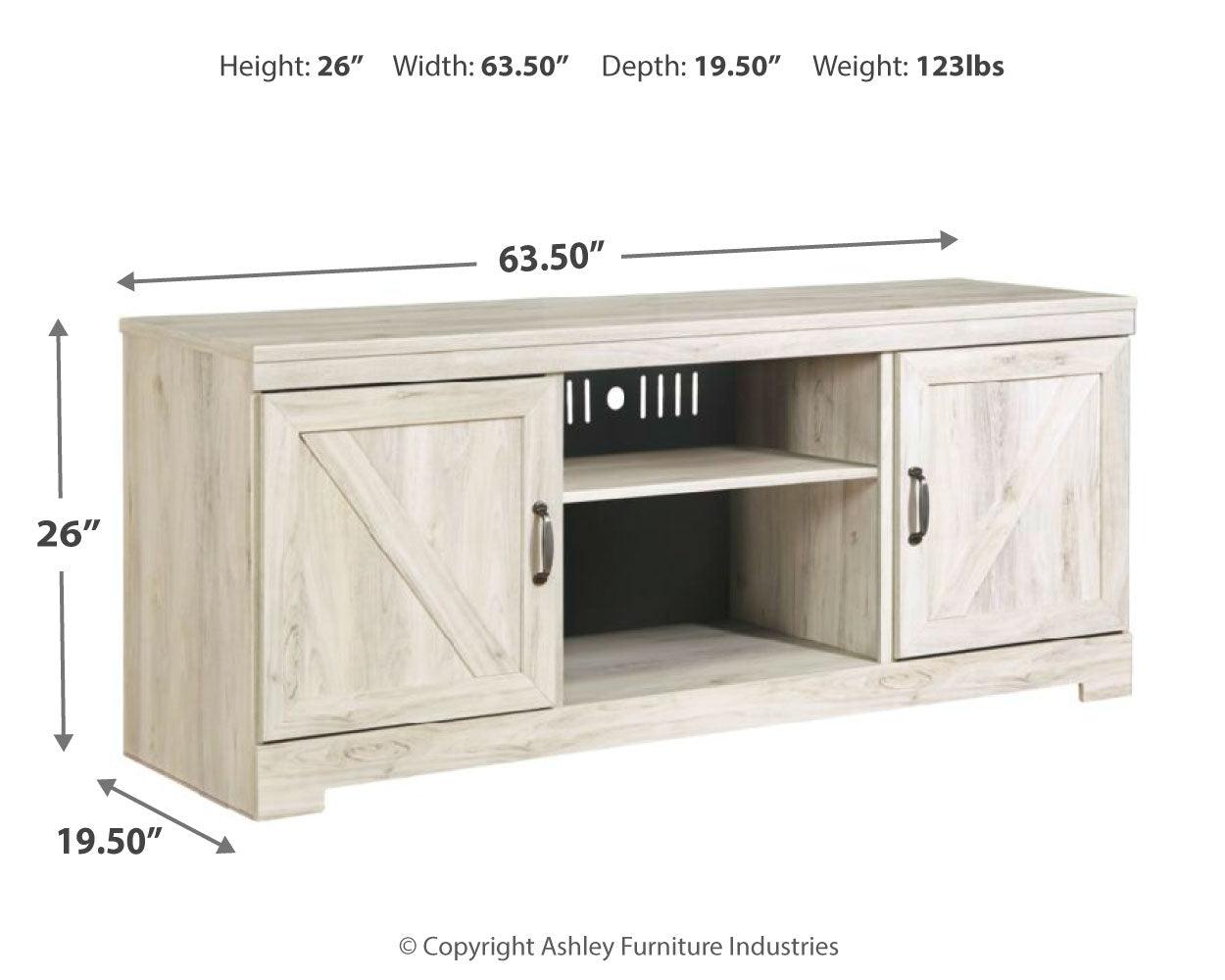 Bellaby Whitewash 63" Tv Stand - Ella Furniture