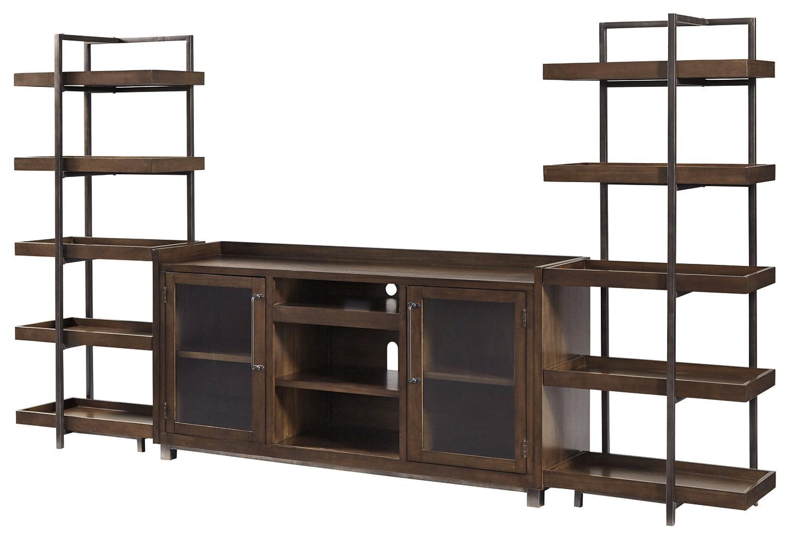 Starmore Brown/gunmetal 3-Piece Entertainment Center - Ella Furniture