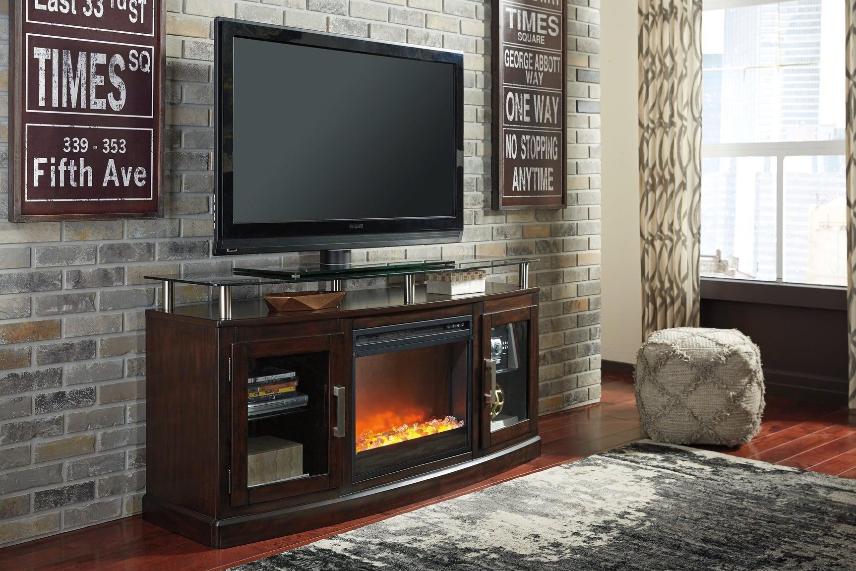 Entertainment Accessories Black Electric Fireplace Insert - Ella Furniture