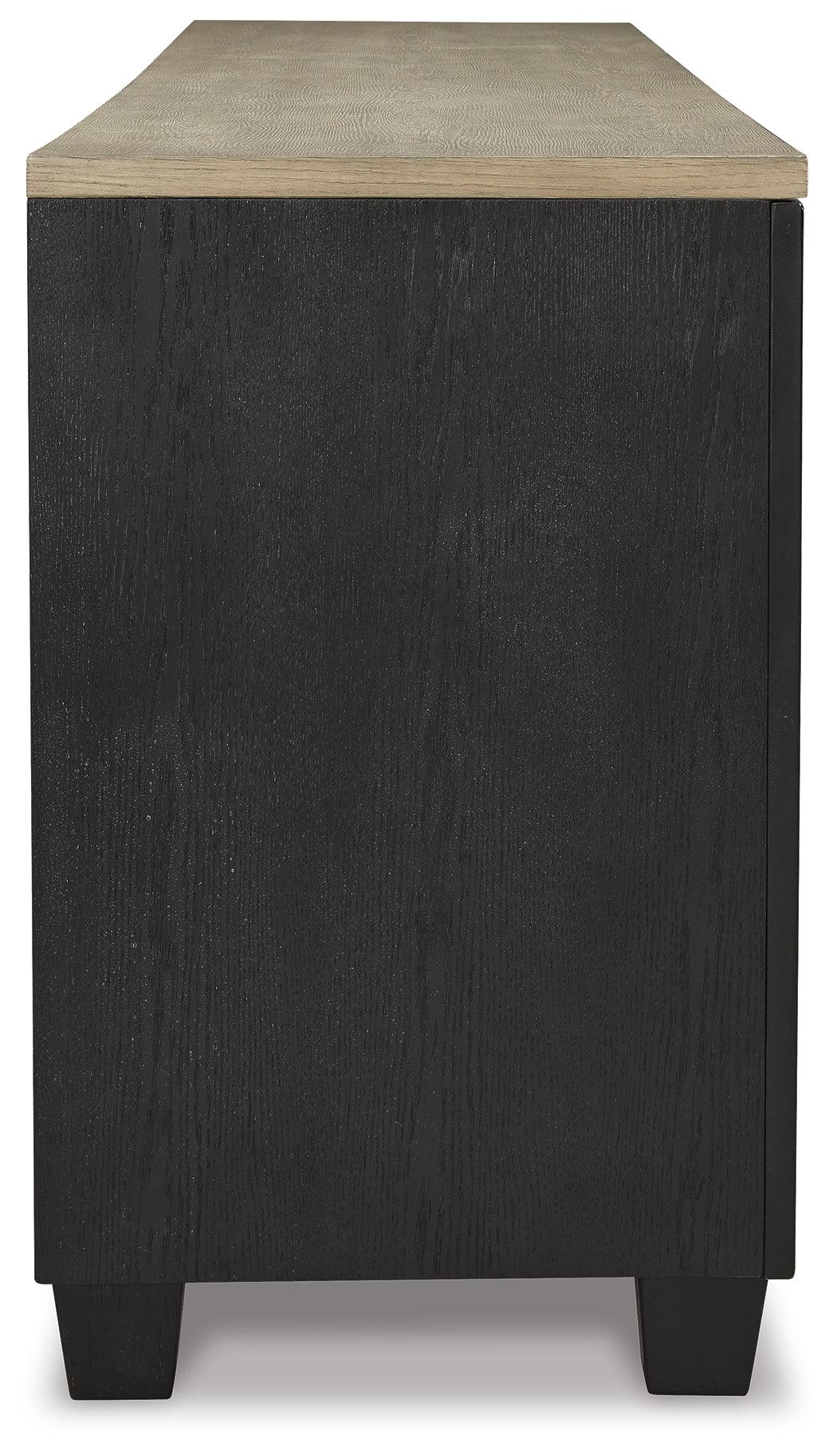 Foyland Black/brown 83" Tv Stand With Electric Fireplace - Ella Furniture