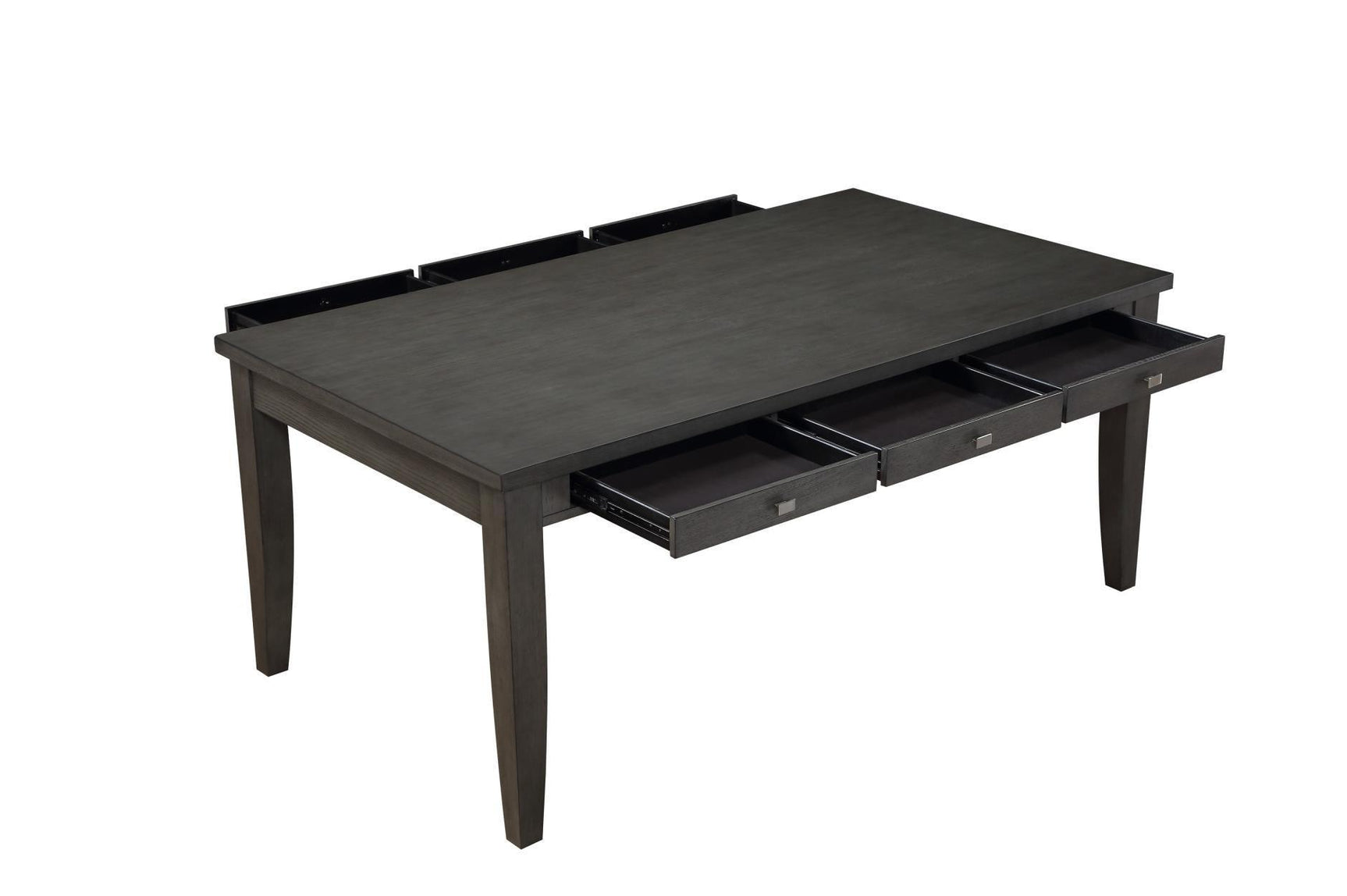 Baresford Gray Finish Contemporary Solid Wood Fabric Upholstery Seat Storage Dining Room Set - Ella Furniture