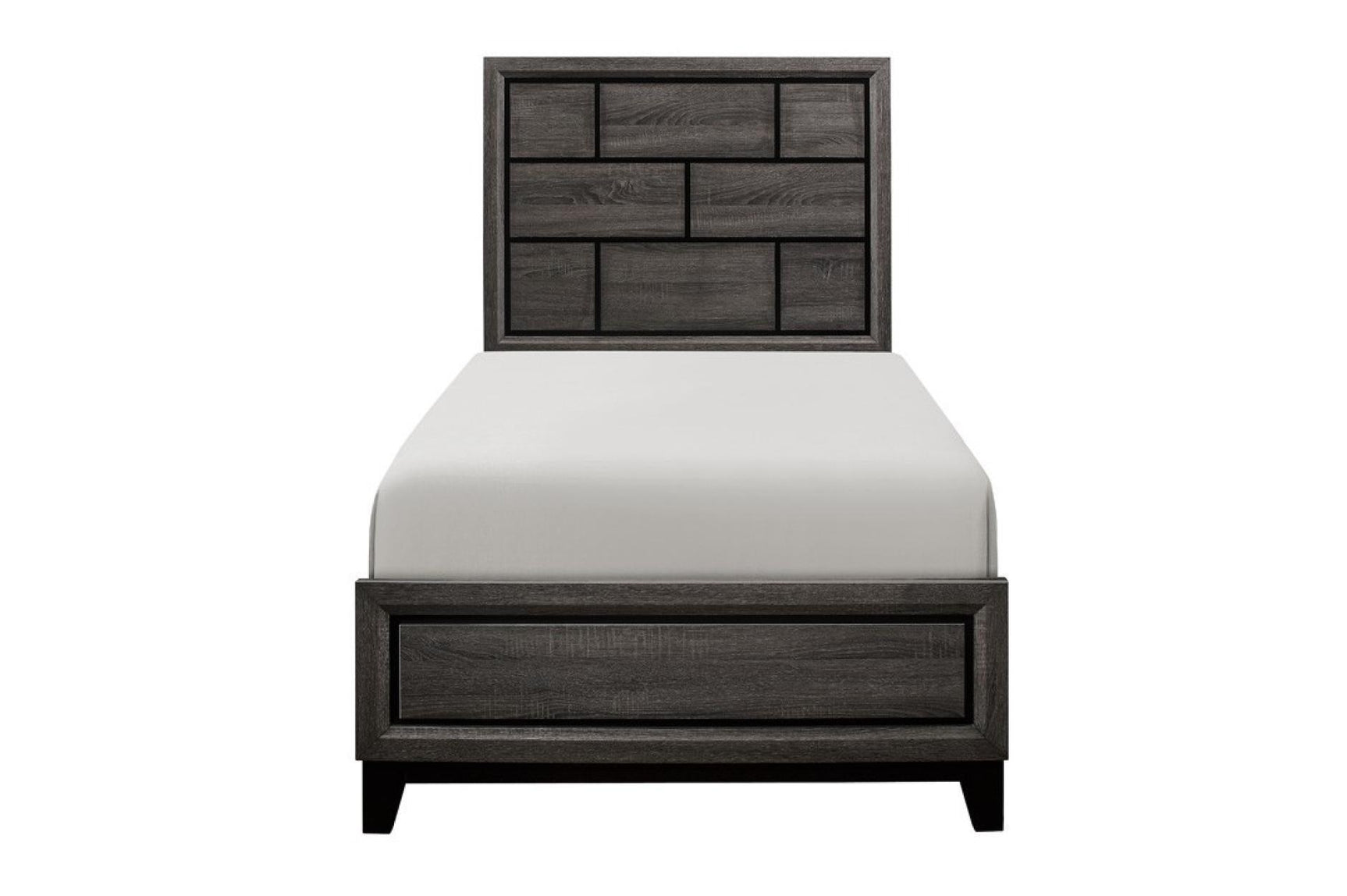 Davi Nickel Wood Modern Sleek Contemporary Solid Wood Platform Bedroom Set - Ella Furniture